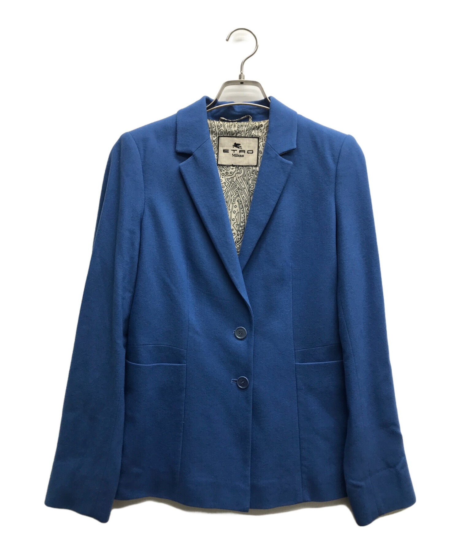 中古・古着通販】ETRO (エトロ) カシミヤテーラードジャケット ブルー