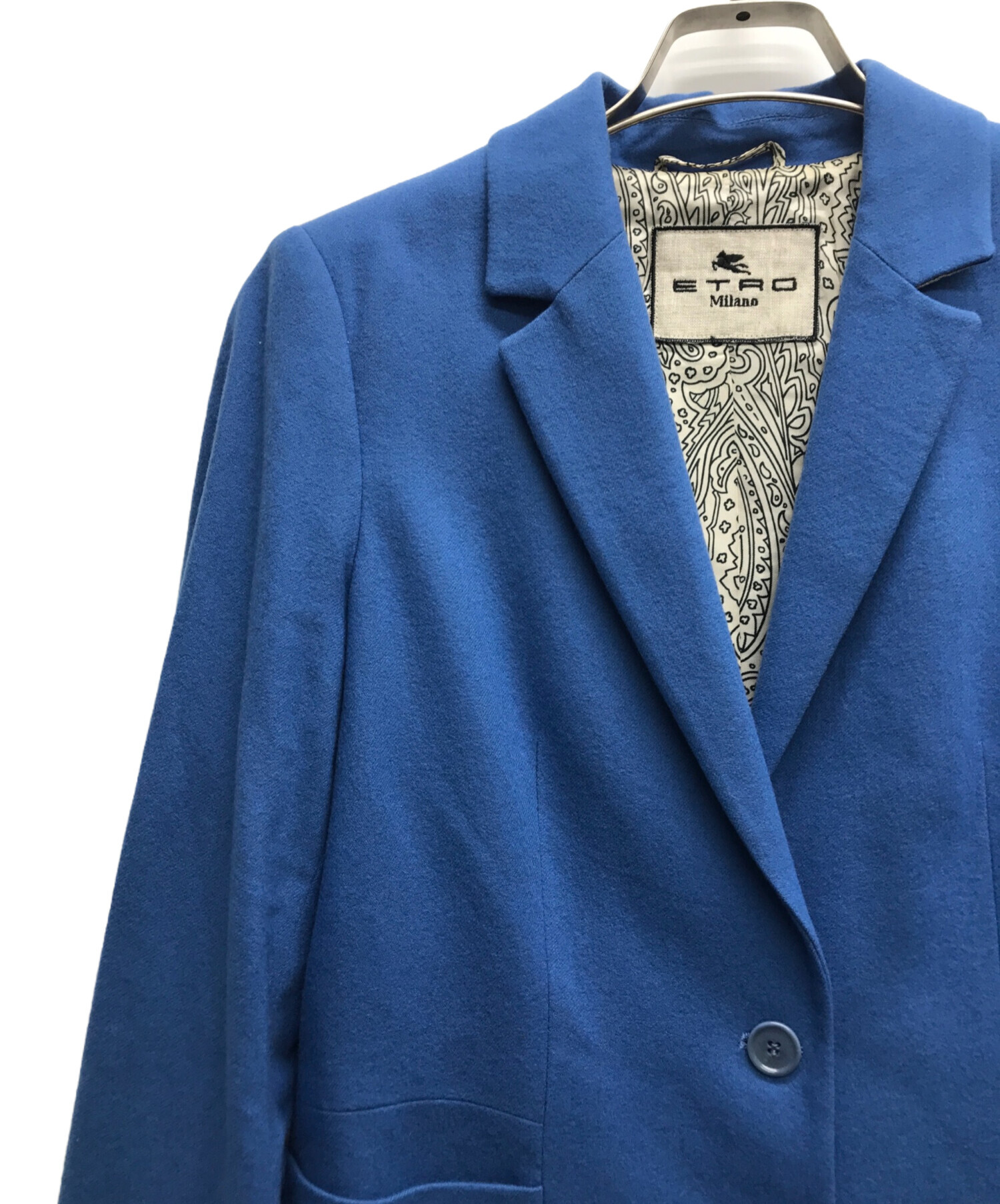 中古・古着通販】ETRO (エトロ) カシミヤテーラードジャケット ブルー