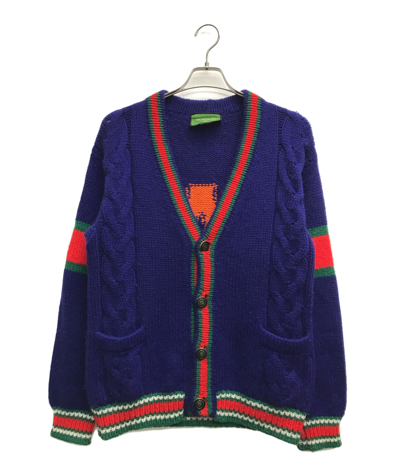未使用品　Gucci カーディガン 中古・古着通販】GUCCI (グッチ) ニットカーディガン ブルー サイズ