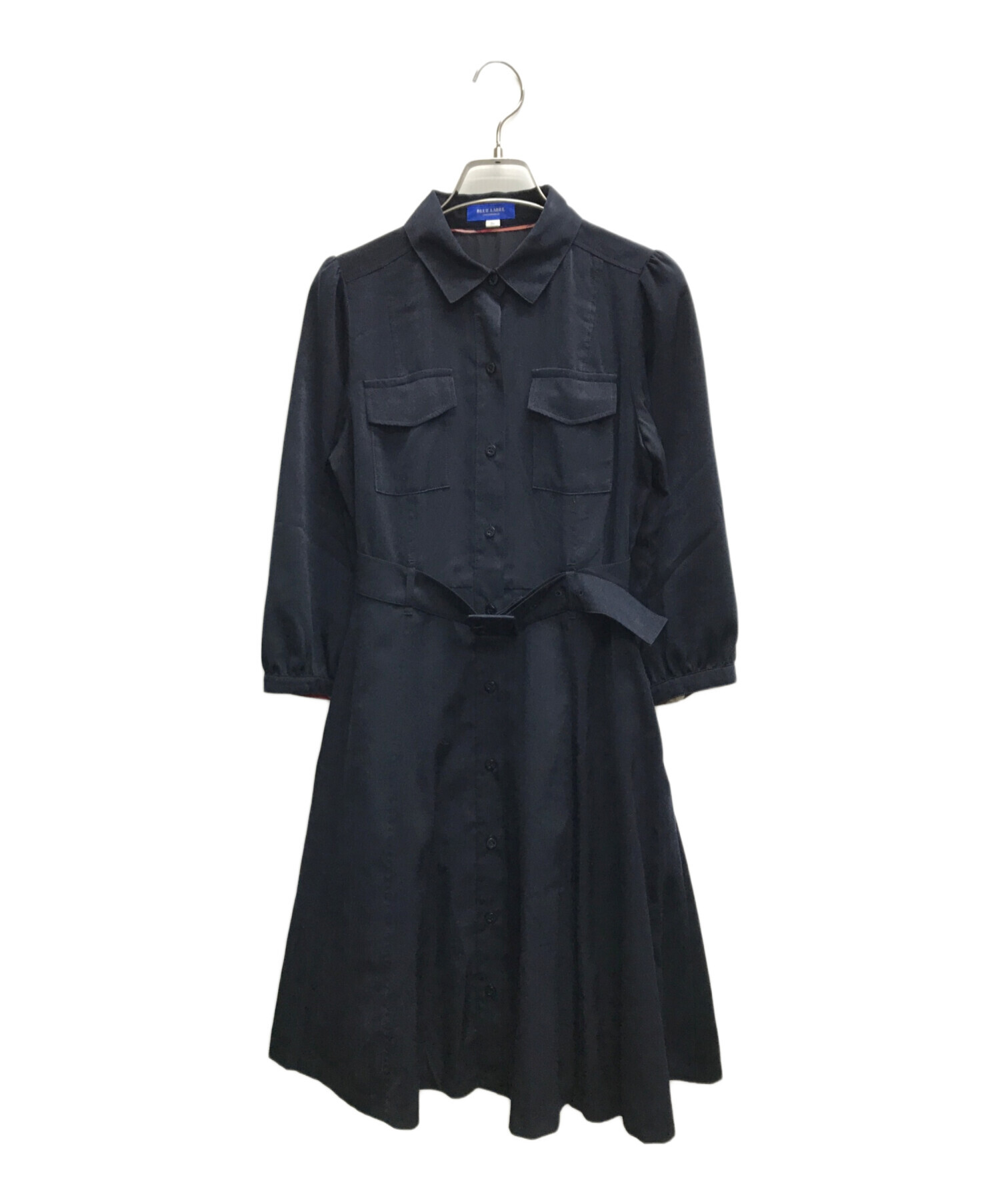 新品未使用 ブルーレーベルクレストブリッジ　シャツロングワンピース ベルト付36 中古・古着通販】BLUE LABEL CRESTBRIDGE (ブルーレーベルクレスト