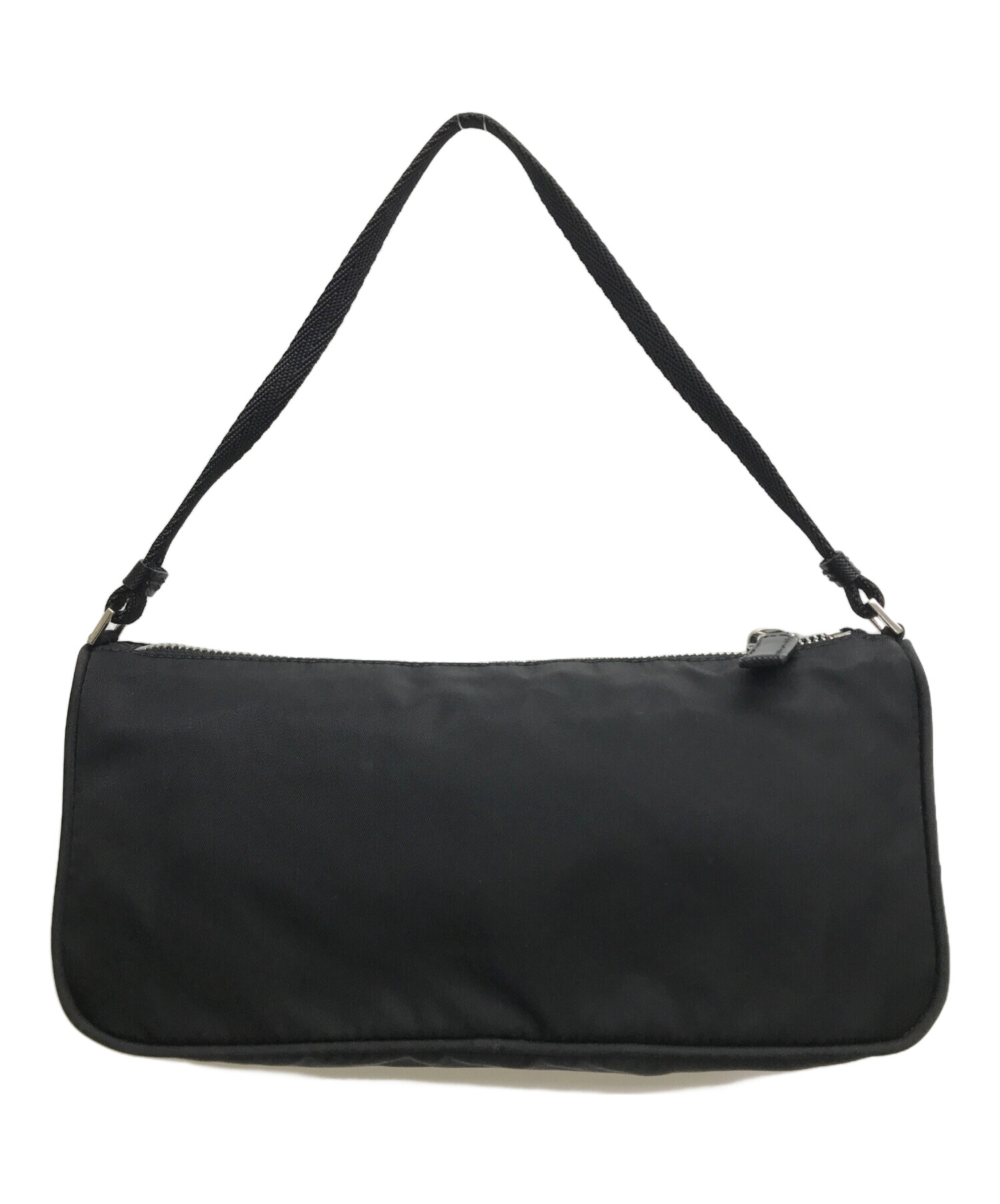 正規品 PRADA プラダ ナイロン ミニポーチ ブラック 中古・古着通販】PRADA (プラダ) ナイロンミニポーチ ブラック/NERO
