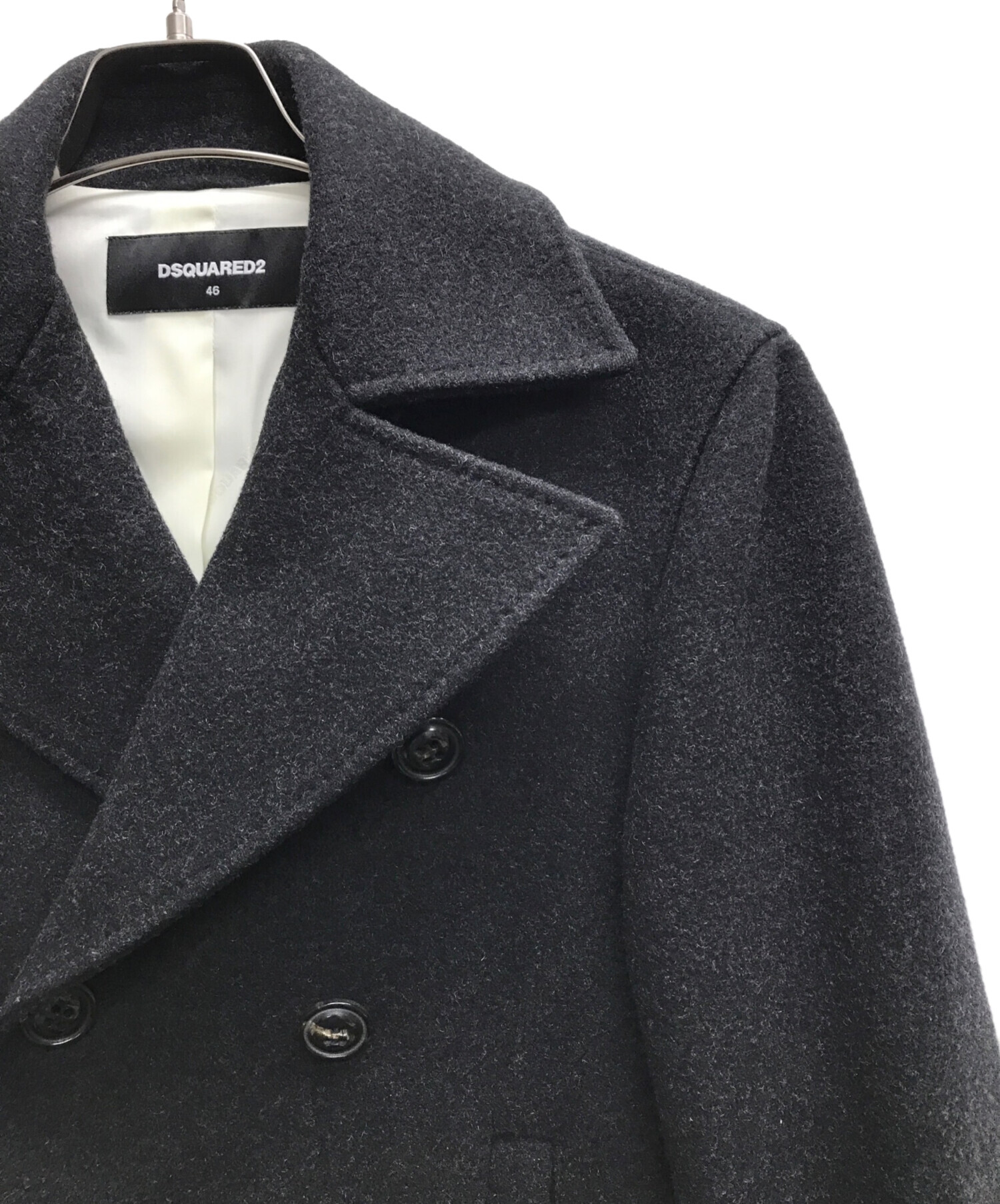 【レア】ディースクエアード　ウールコート　D2　初期モデル　Y2K　46 中古・古着通販】DSQUARED2 (ディースクエアード) ダブルコート グレー