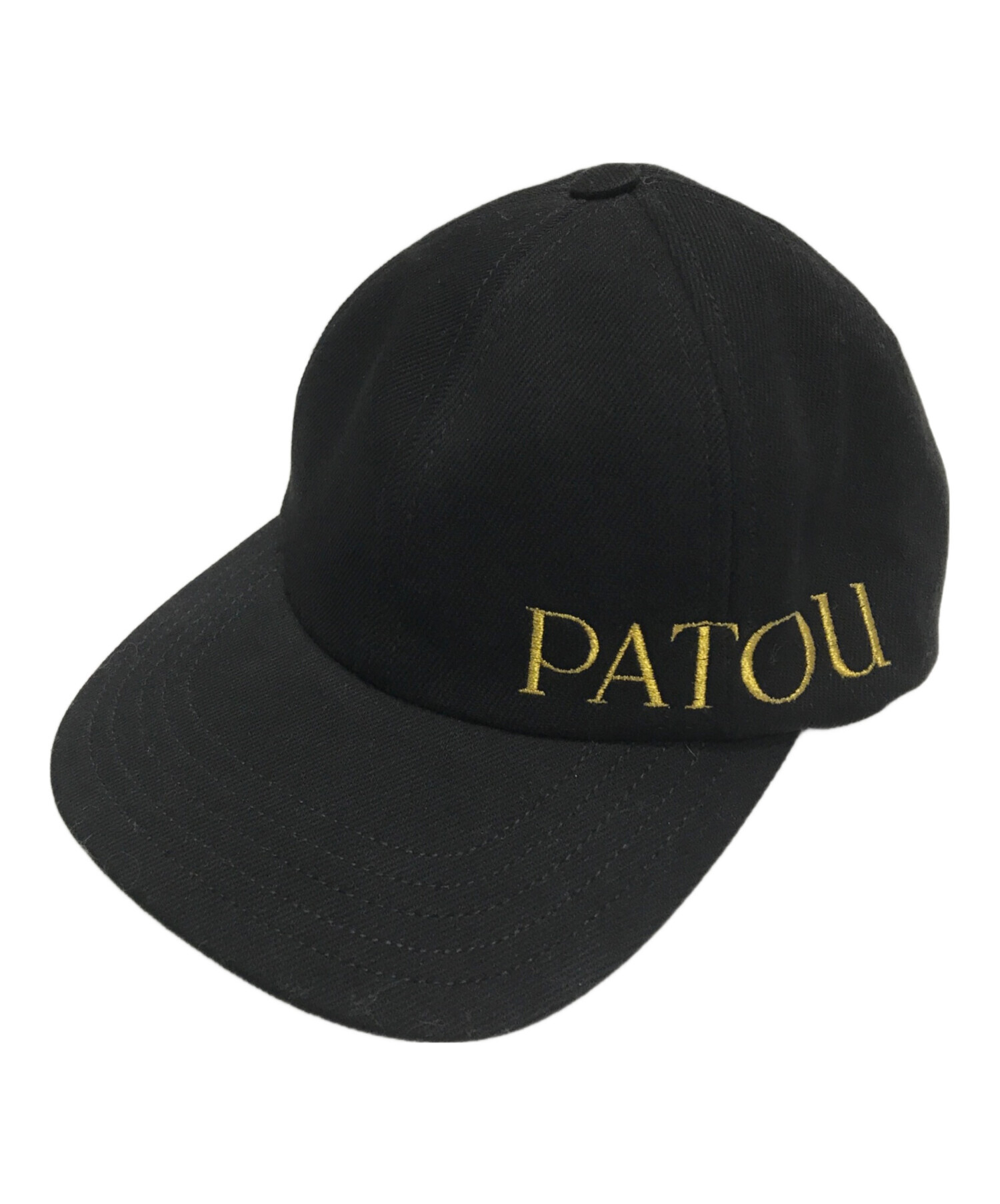 Patou 黒XS/S オーガニックコットンデニム パトゥ キャップ Patou