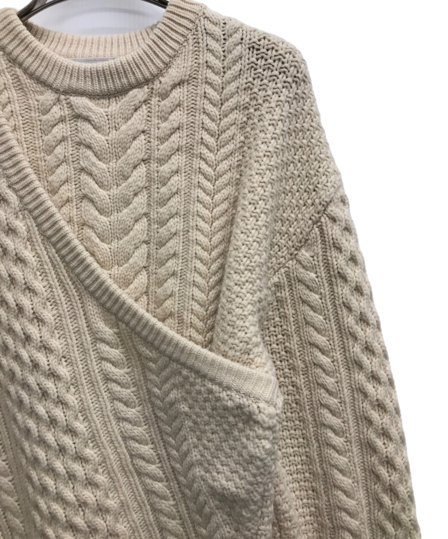 【極美品】CLANEアシンメトリーケーブルニット 中古・古着通販】CLANE (クラネ) ASYMMETRY CABLE KNIT/アシンメトリー