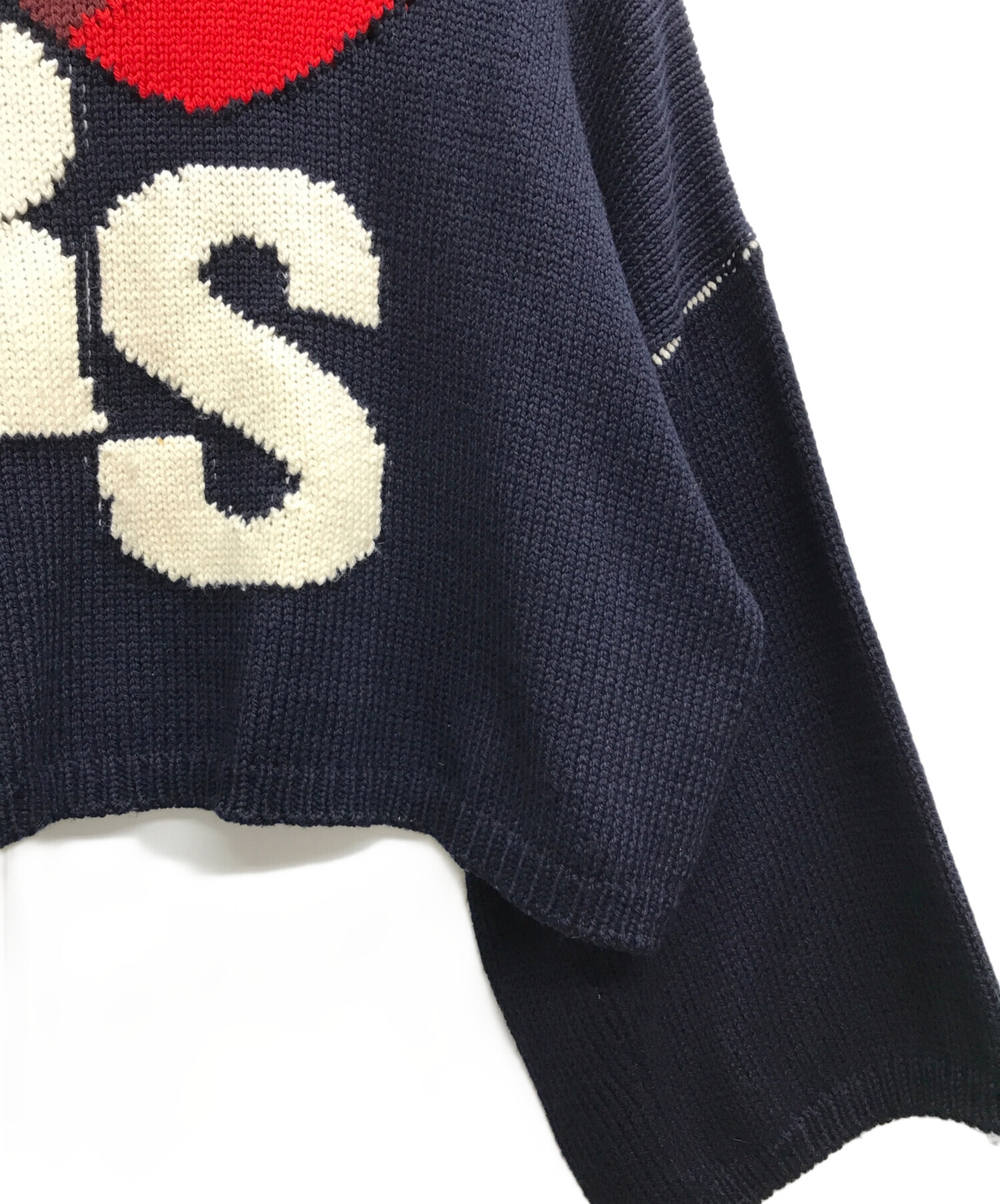 Raf Simons RSロゴ入りセーター Sサイズ ネイビー Raf Simons RSロゴ入りセーター Sサイズ ネイビー