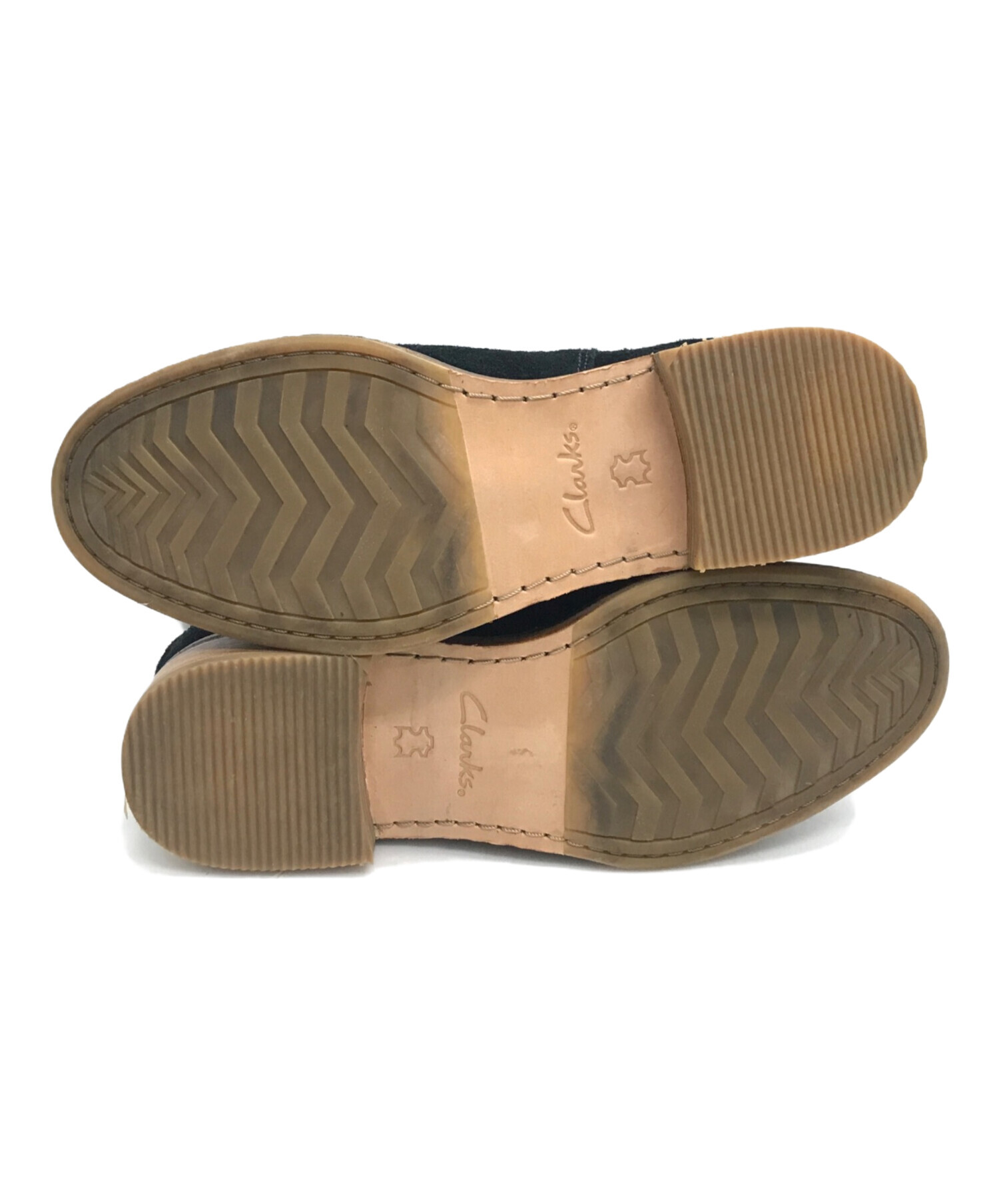 中古・古着通販】CLARKS (クラークス) サイドゴアブーツ ブラック 