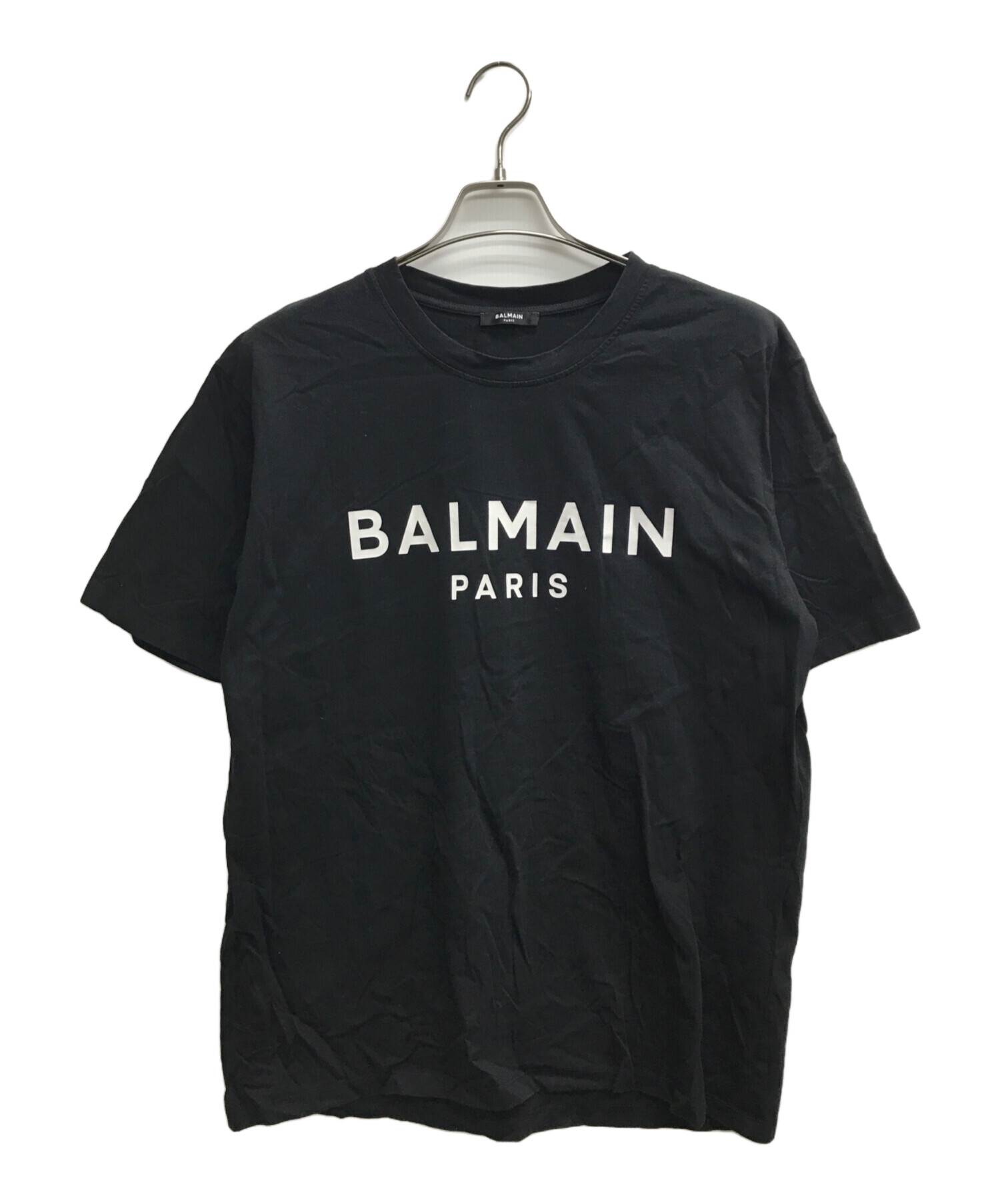 中古・古着通販】BALMAIN (バルマン) Front Logo T-Shirt ブラック 