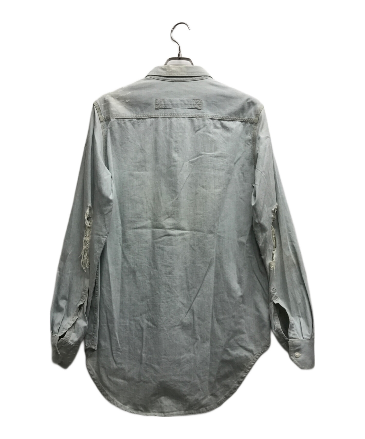 中古・古着通販】STAMPD (スタンプド) クラッシュ加工デニムシャツ  