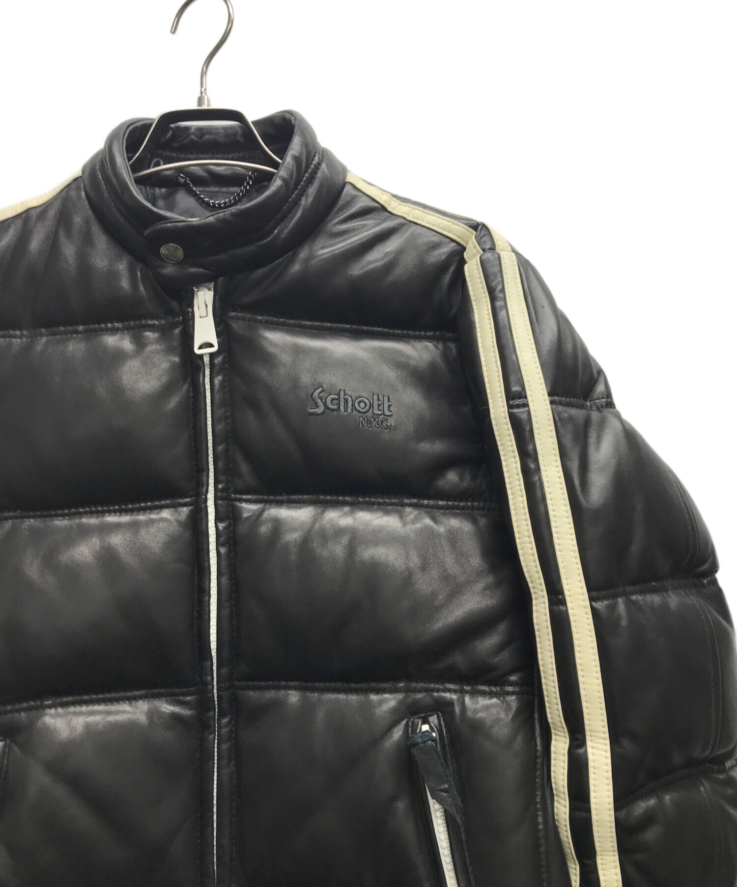 中古・古着通販】Schott (ショット) ラムレザーダウンジャケット