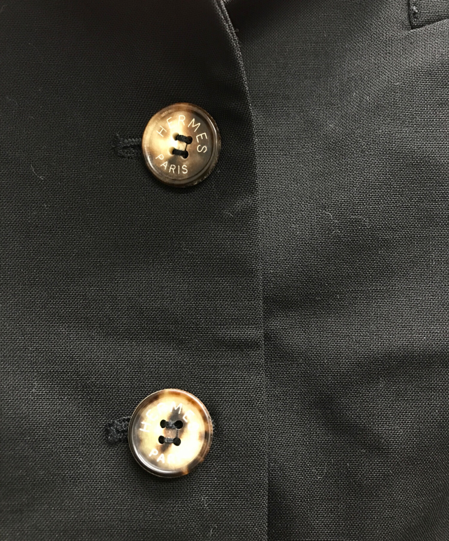 新品未使用　HERMES 乗馬ディテール ジャケット 36 中古・古着通販】HERMES (エルメス) 乗馬ジャケット ブラック サイズ