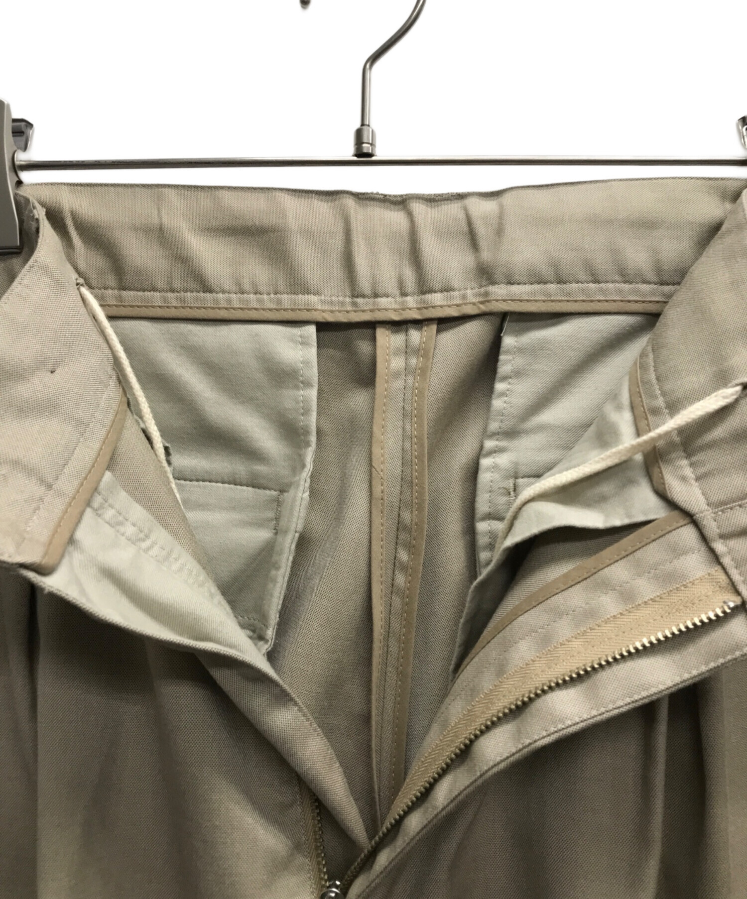 中古・古着通販】Toironier (トワロニエ) タックワイドパンツ ベージュ