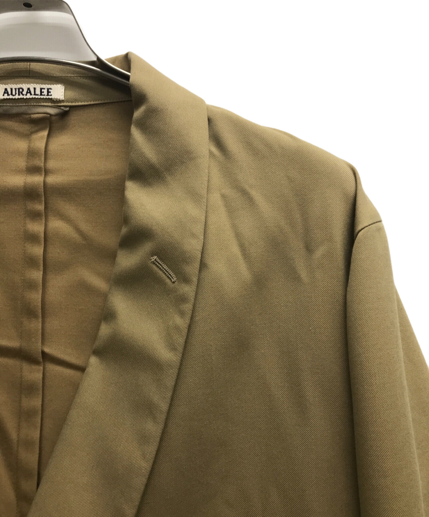 AURALEE COTTON TWILL SHAWL COLLAR JACKET