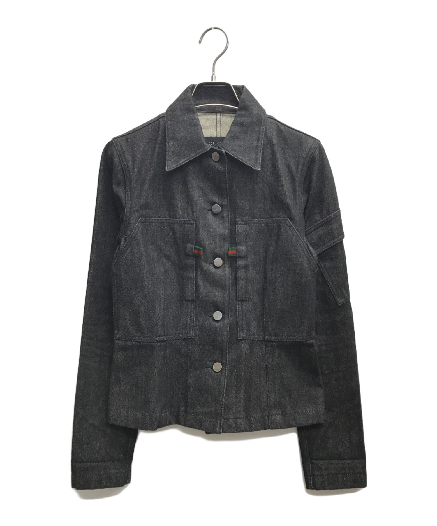 中古・古着通販】GUCCI (グッチ) デニムジャケット ブラック