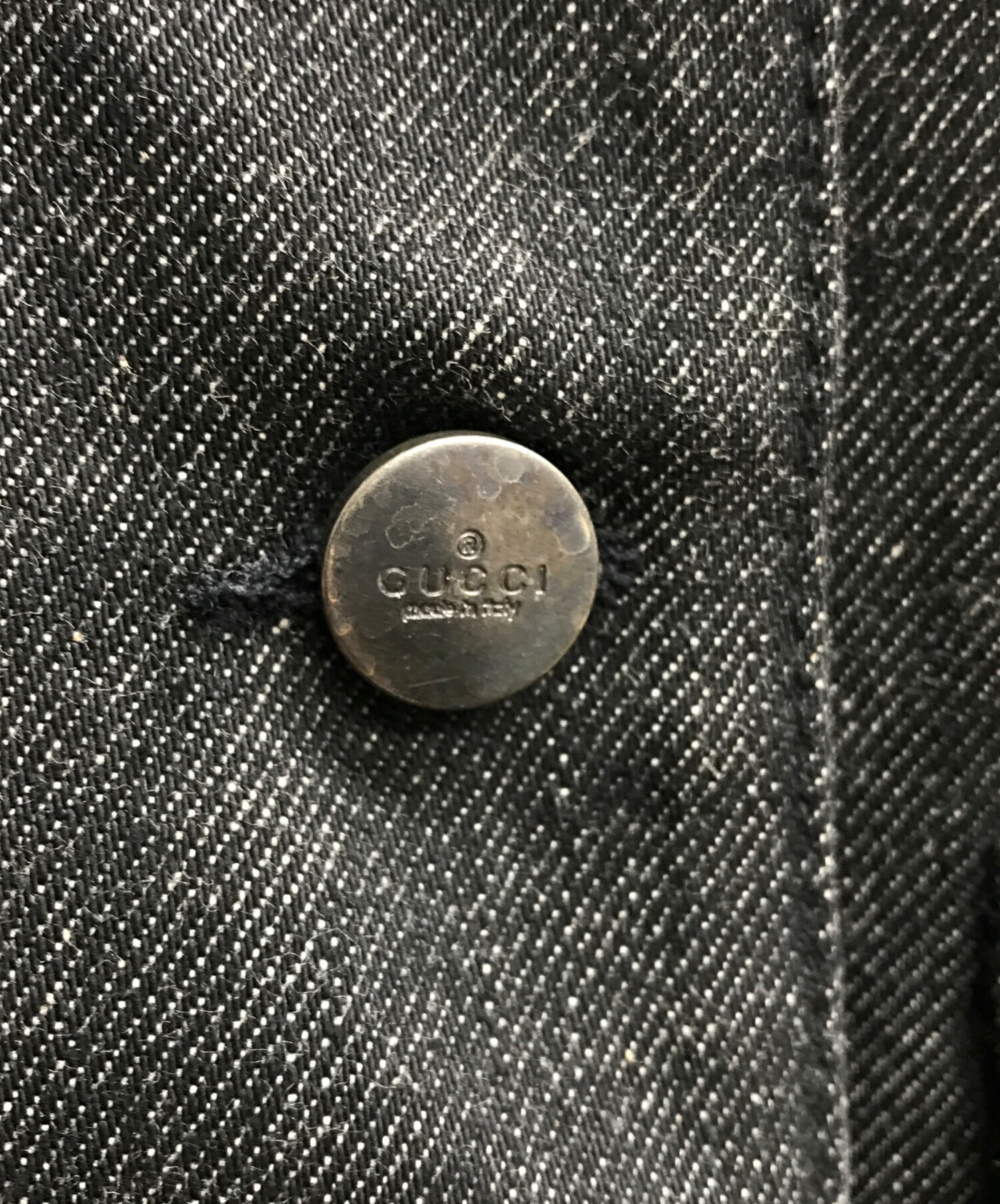 中古・古着通販】GUCCI (グッチ) デニムジャケット ブラック サイズ:38