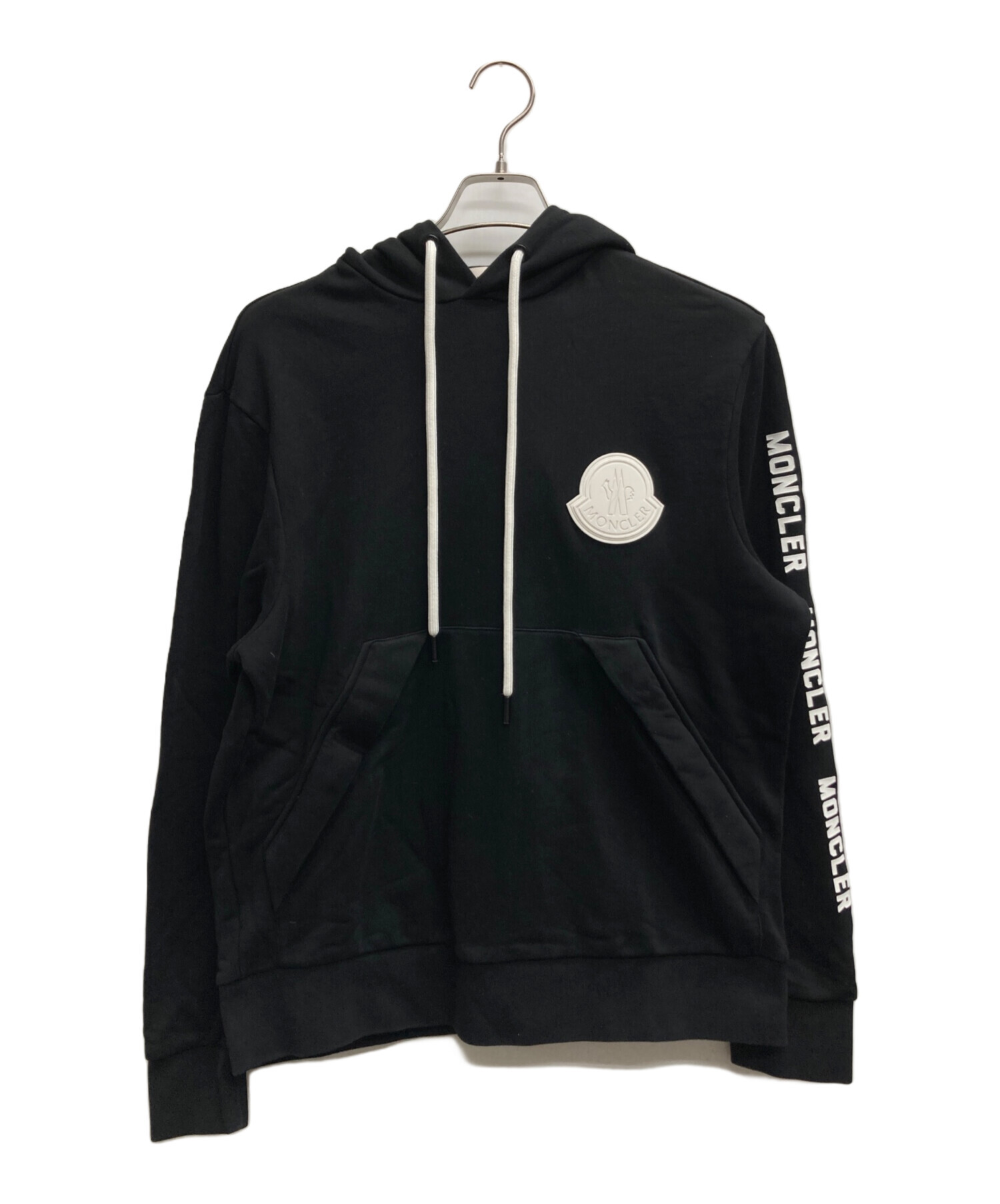 Moncler ブラック パーカー L MONCLER (モンクレール) MAGLIA プル
