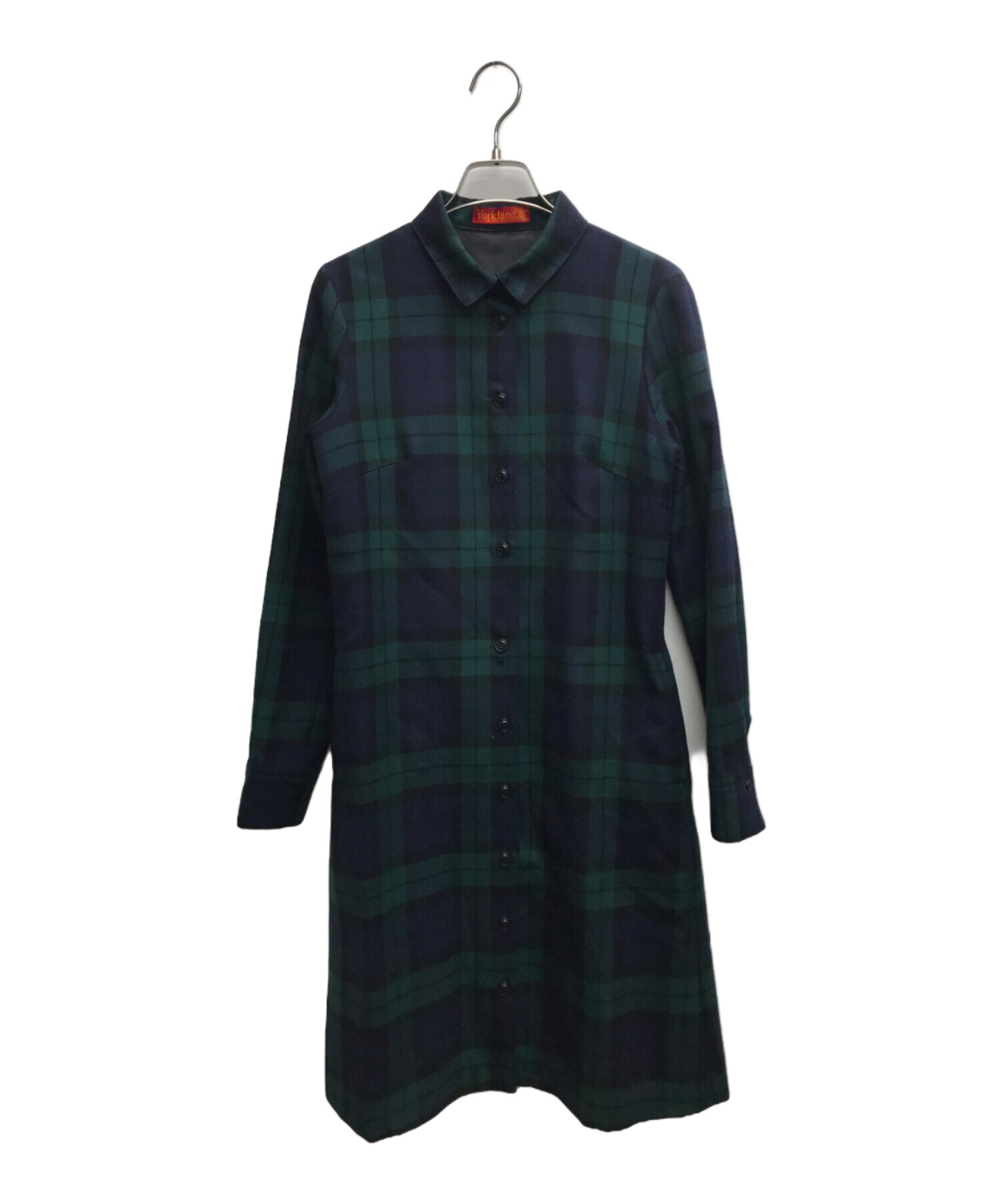 ヨークランド生地使用　オーダータータンチェック　ワンピース 中古・古着通販】YORKLAND (ヨークランド) タータンチェックシャツ