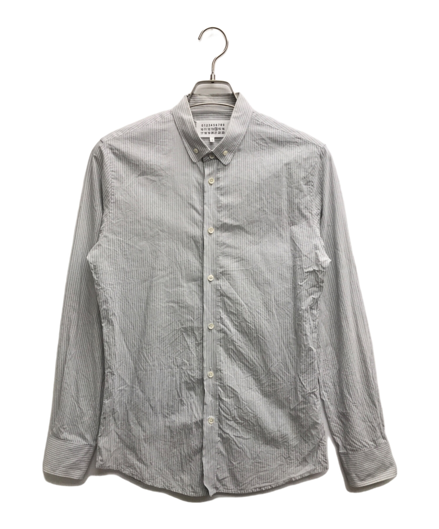 Maison Margiela ストライプ 長袖シャツ 4ステッチ グレー 46 Maison Margiela ストライプ 長袖シャツ 4ステッチ グレー 46 Maison