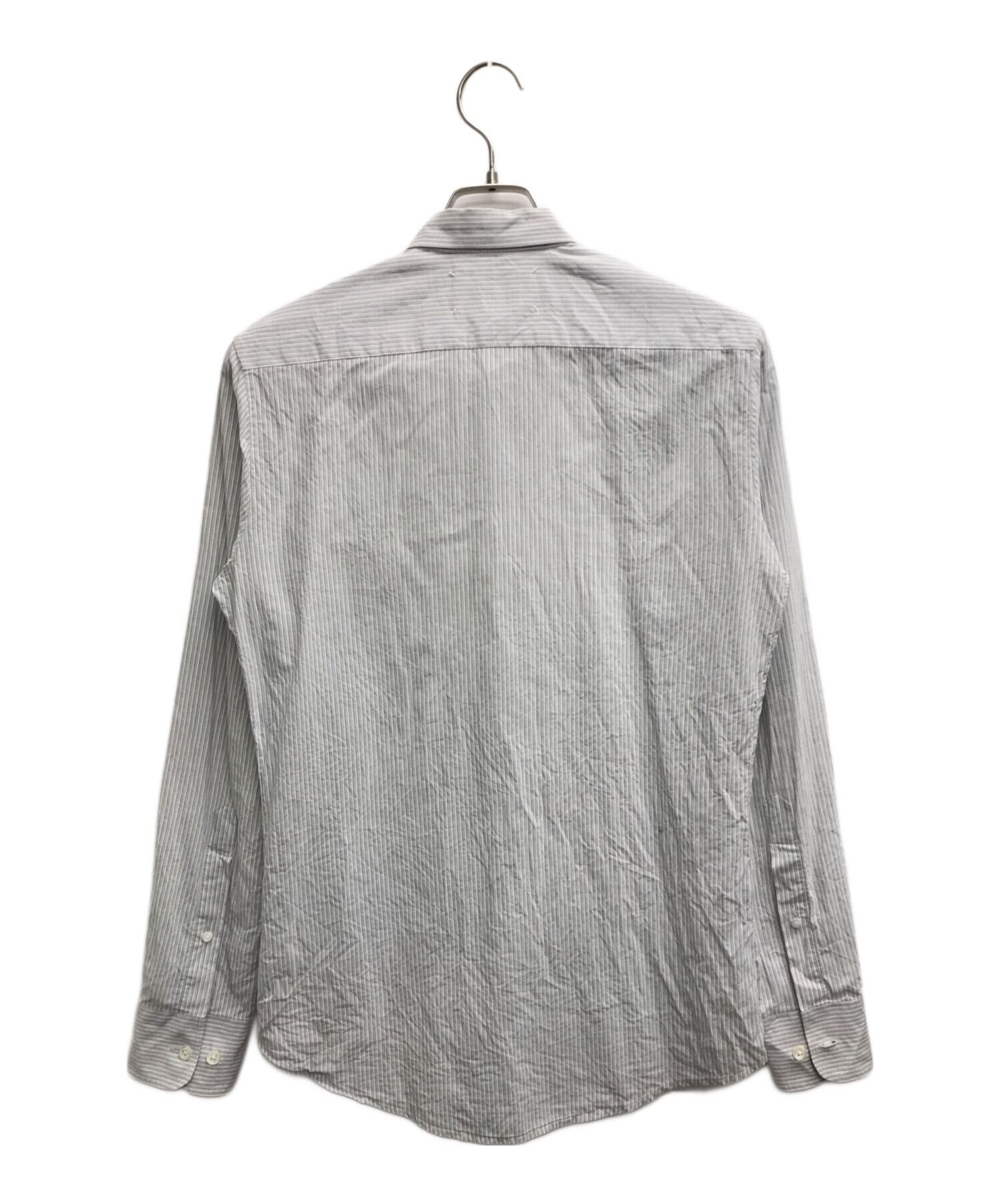 Martin MARGIELA グレー ストライプ ポロシャツ Martin MARGIELA グレー ストライプ ポロシャツ Martin MARGIELA