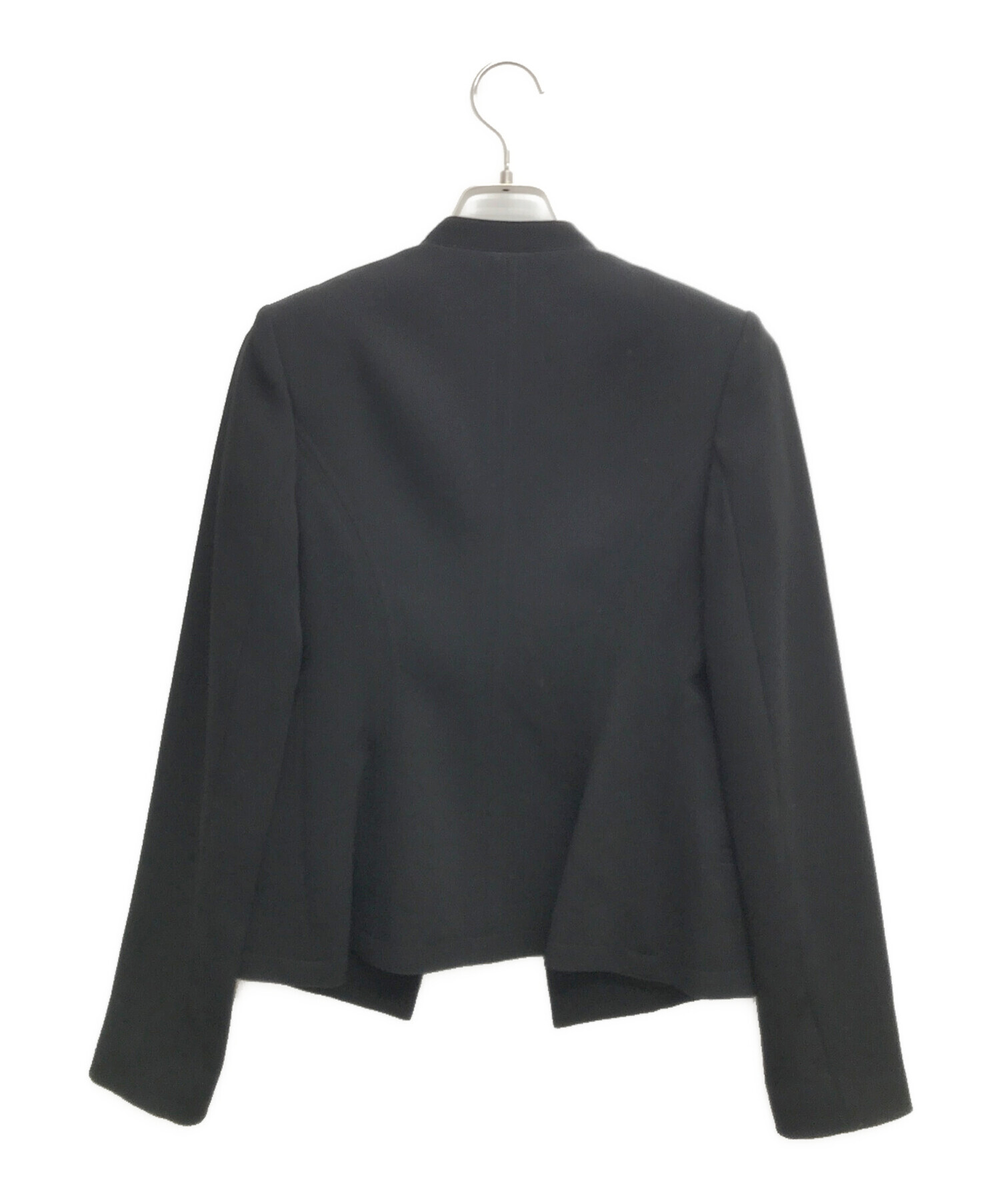 中古・古着通販】theory (セオリー) ノーカラージャケット ブラック
