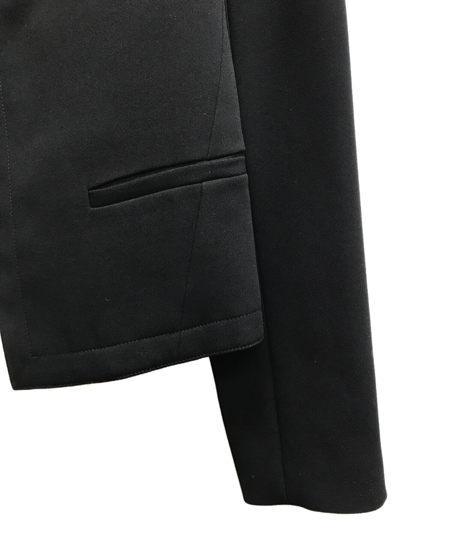 中古・古着通販】theory (セオリー) ノーカラージャケット ブラック