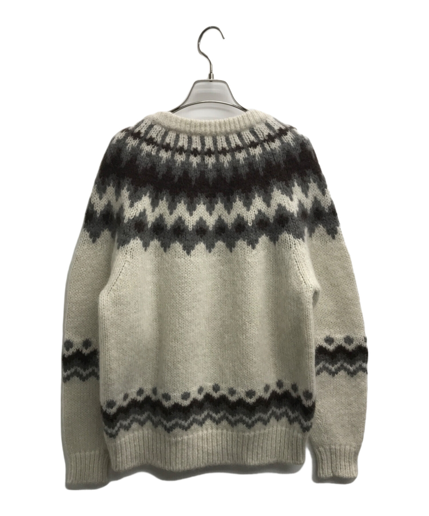 中古・古着通販】BATONER (バトナ―) MOHAIR NORDIC CREW NECK / モヘヤ 