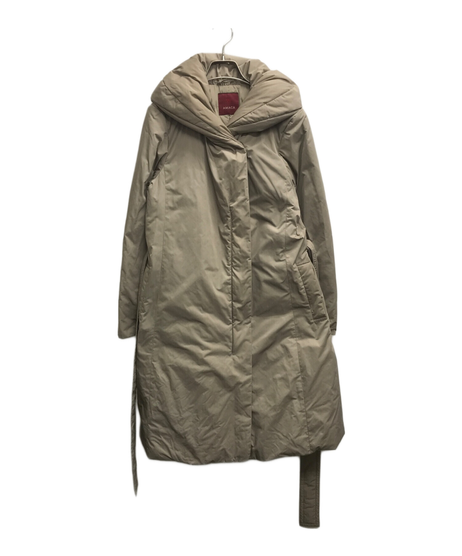 中古・古着通販】AMACA (アマカ) ダウンコート ベージュ サイズ:38