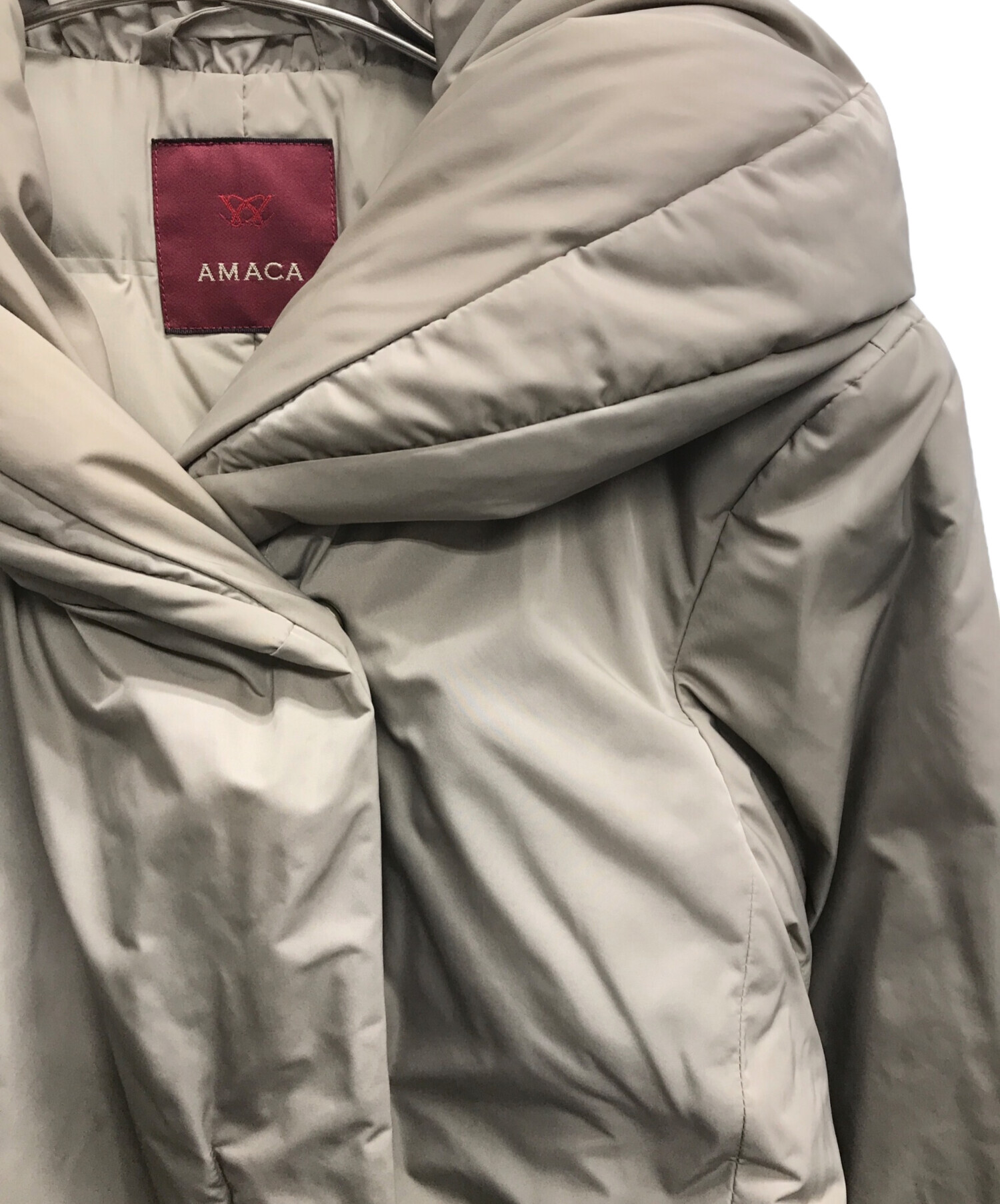 中古・古着通販】AMACA (アマカ) ダウンコート ベージュ サイズ:38