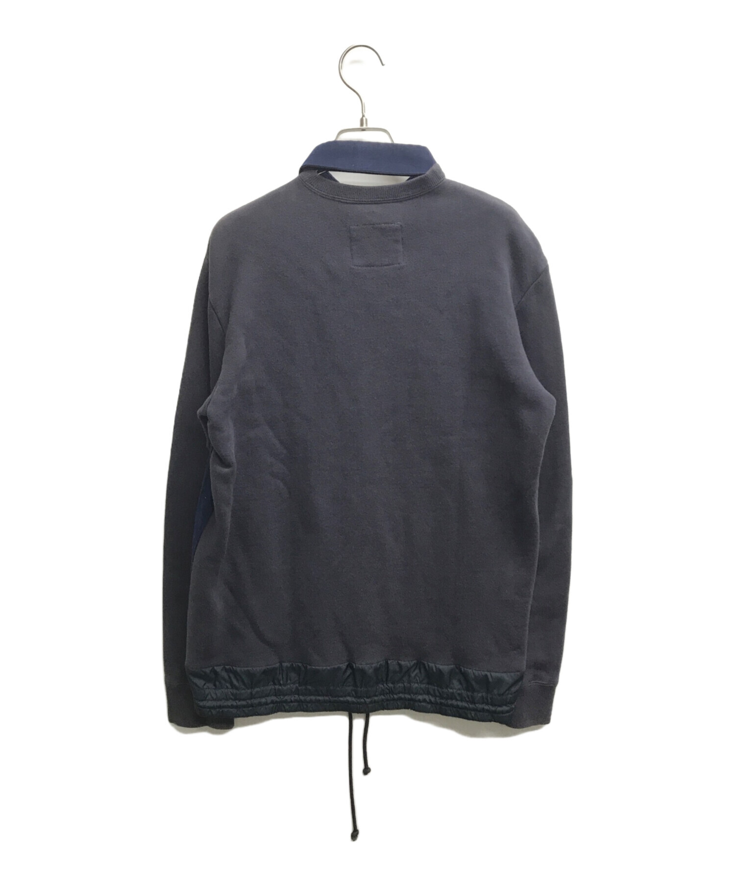 中古・古着通販】sacai (サカイ) スウェット切替シャツ ネイビー 