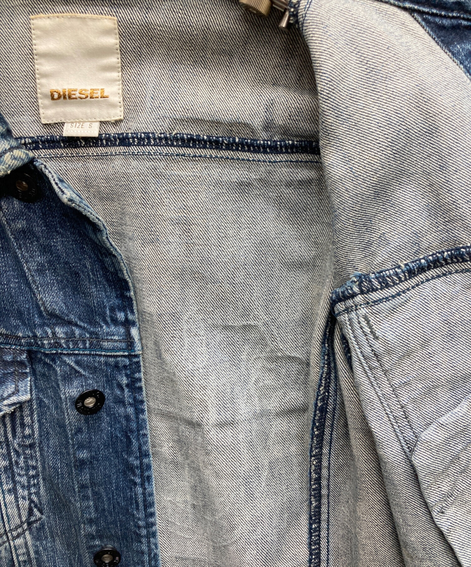 中古・古着通販】DIESEL (ディーゼル) バックプリントデニムジャケット