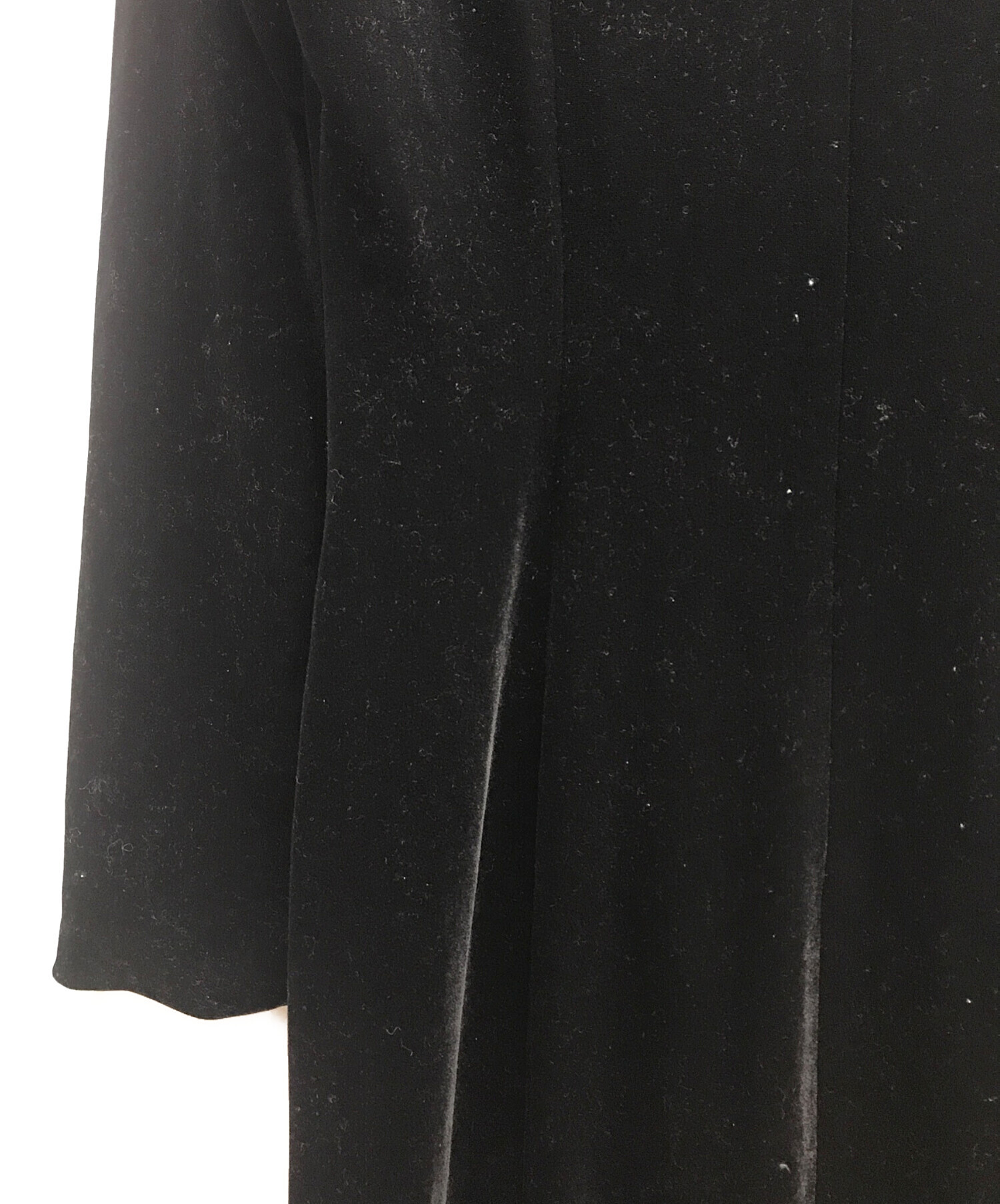 中古・古着通販】ACKA (エーシーケーエー) ベロアワンピース ブラック