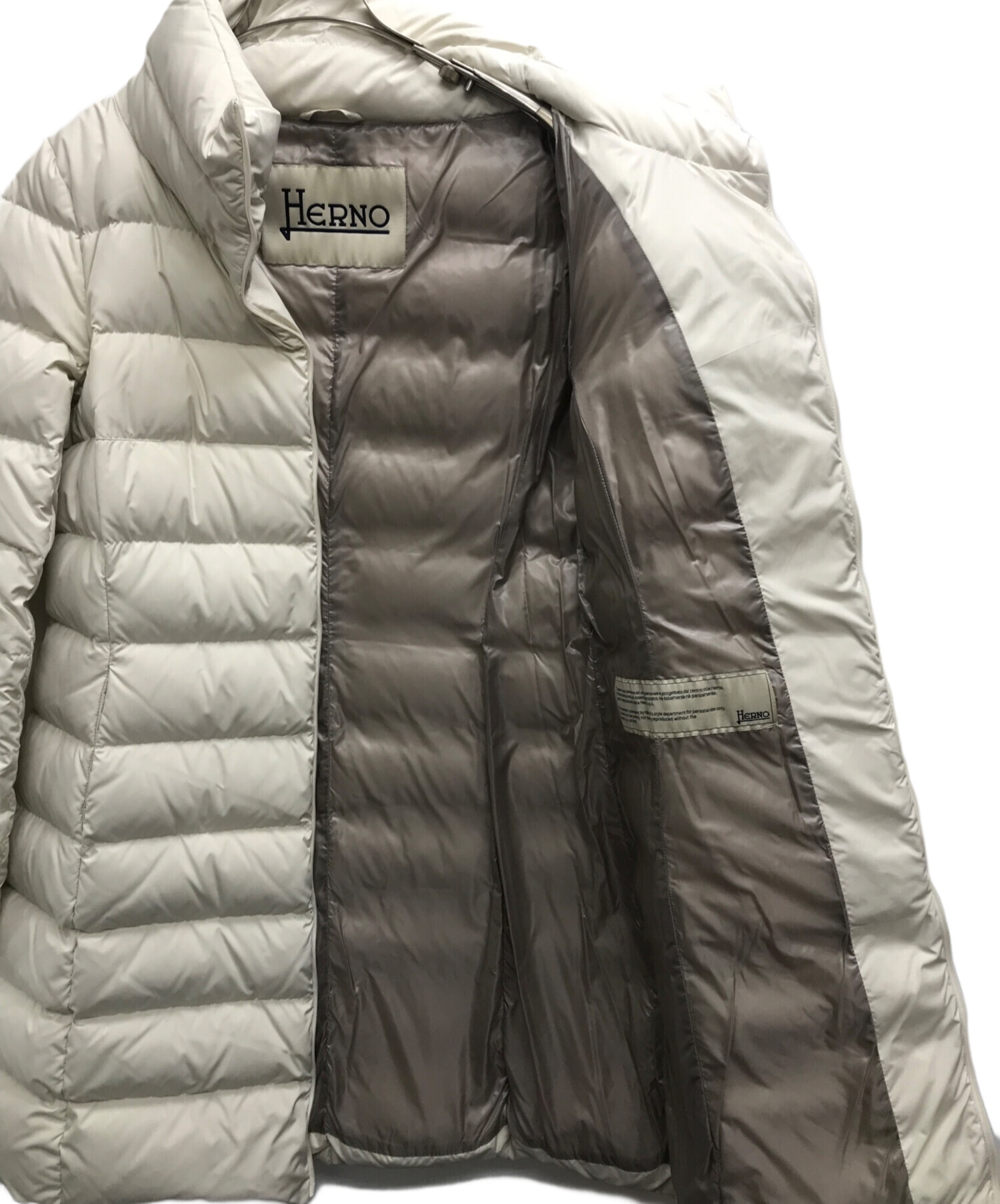 中古・古着通販】HERNO (ヘルノ) ダウンコート アイボリー サイズ:48 