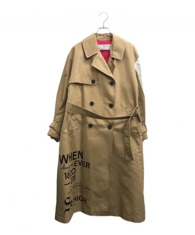 美品☆トーマスマグパイ THOMAS MAGPIE トレンチコート ベージュ 中古・古着通販】THOMAS MAGPIE (トーマス マグパイ) ロゴトレンチ