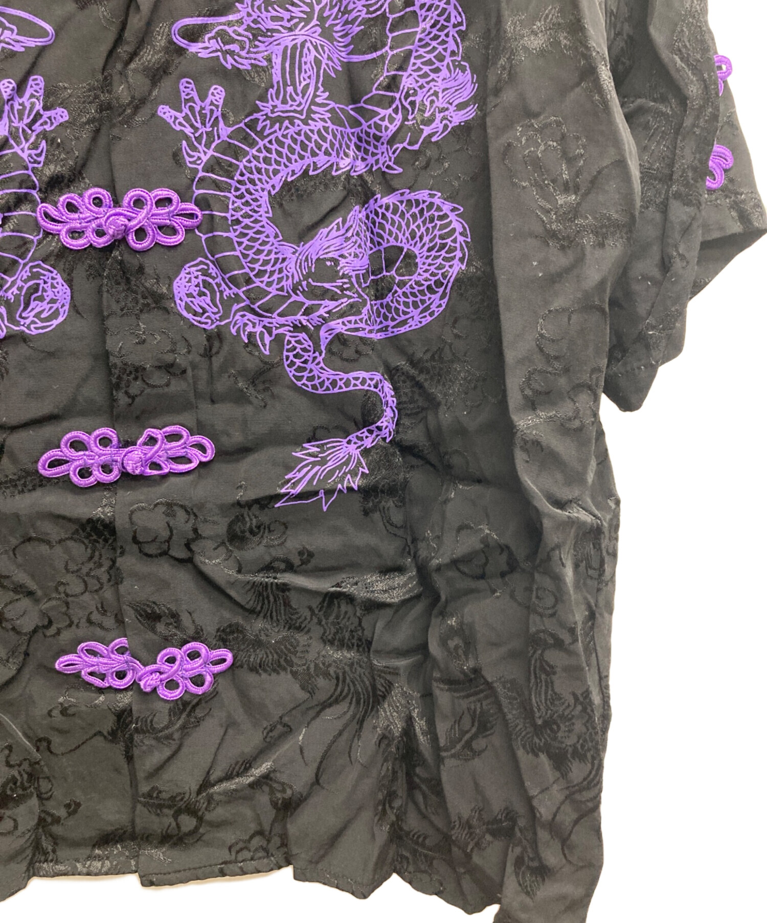 中古・古着通販】REFLEM (レフレム) ドラゴンチャイナシャツ ブラック