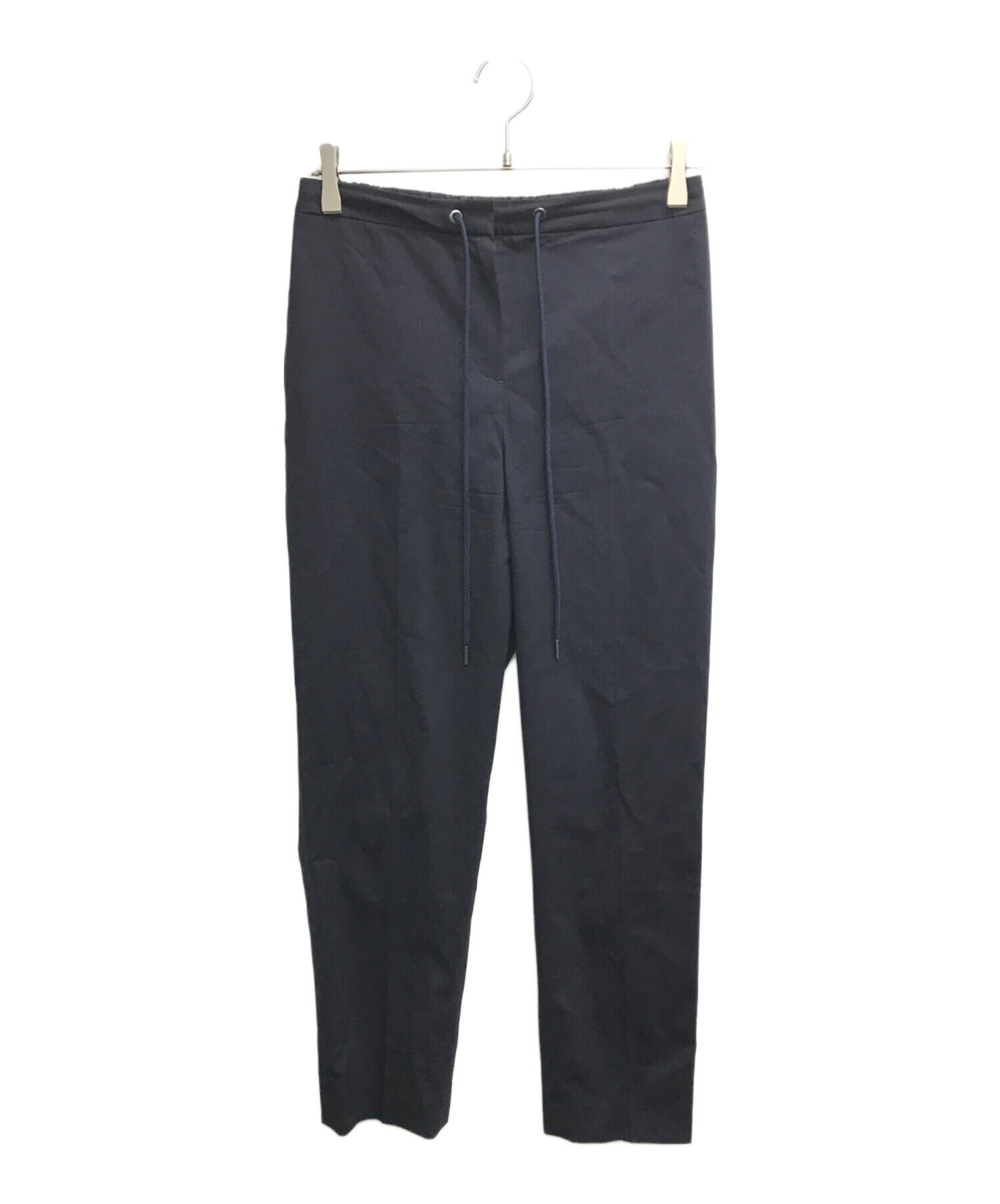 中古・古着通販】theory (セオリー) テーパードウールパンツ ネイビー 