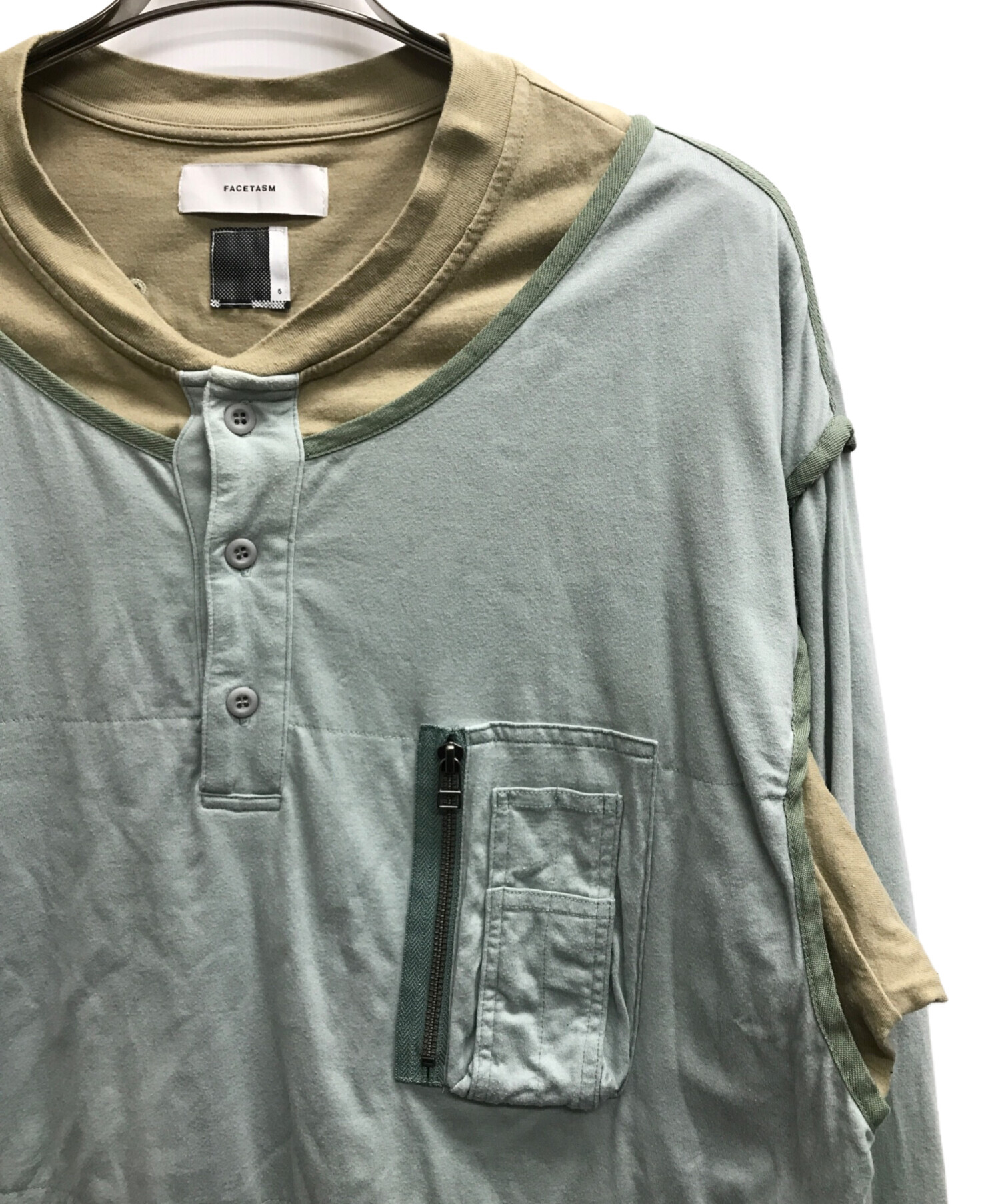 中古・古着通販】FACETASM (ファセッタズム) ドッキングカットソー