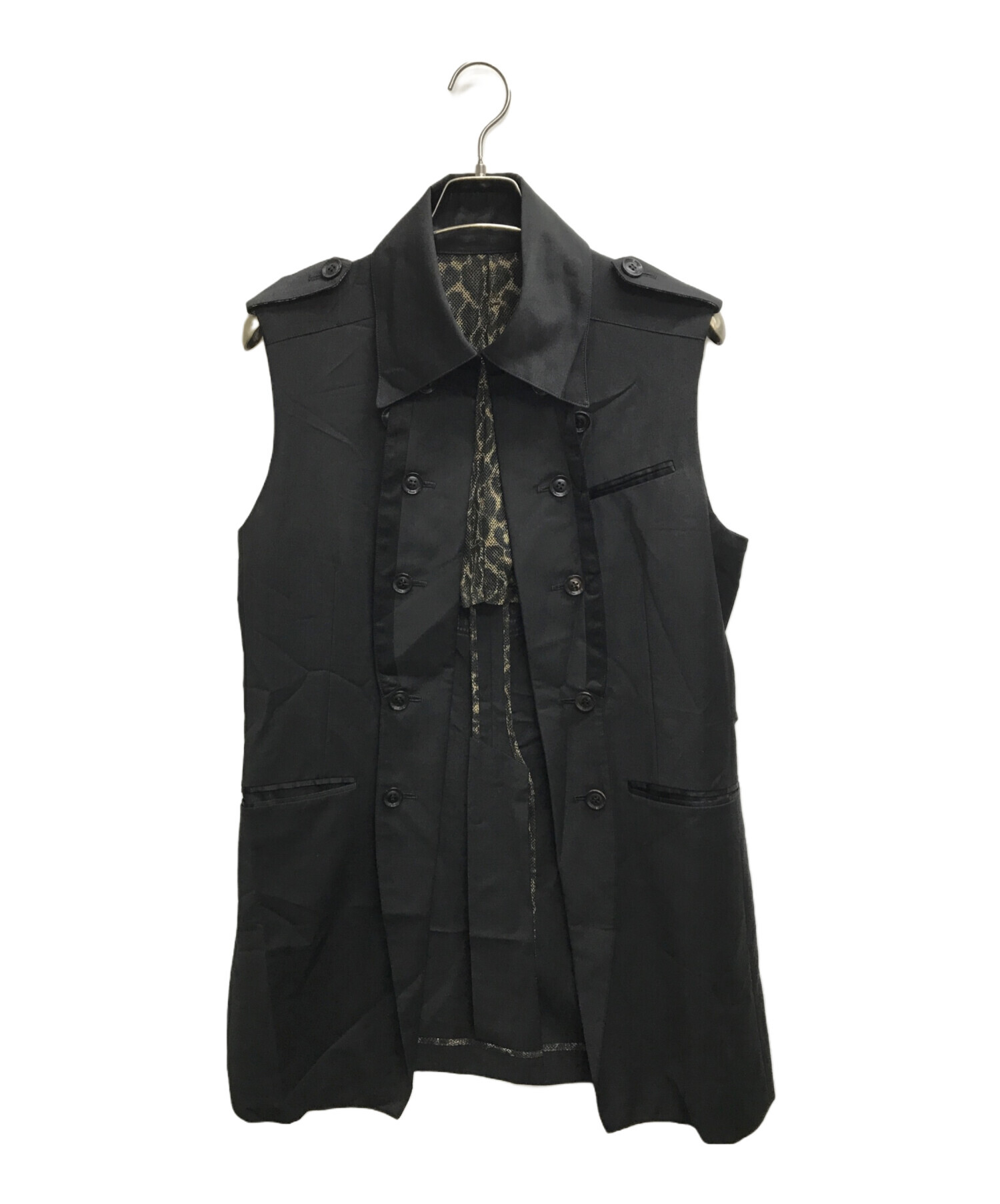 中古・古着通販】Roen (ロエン) ジレ ブラック サイズ:48｜ブランド 