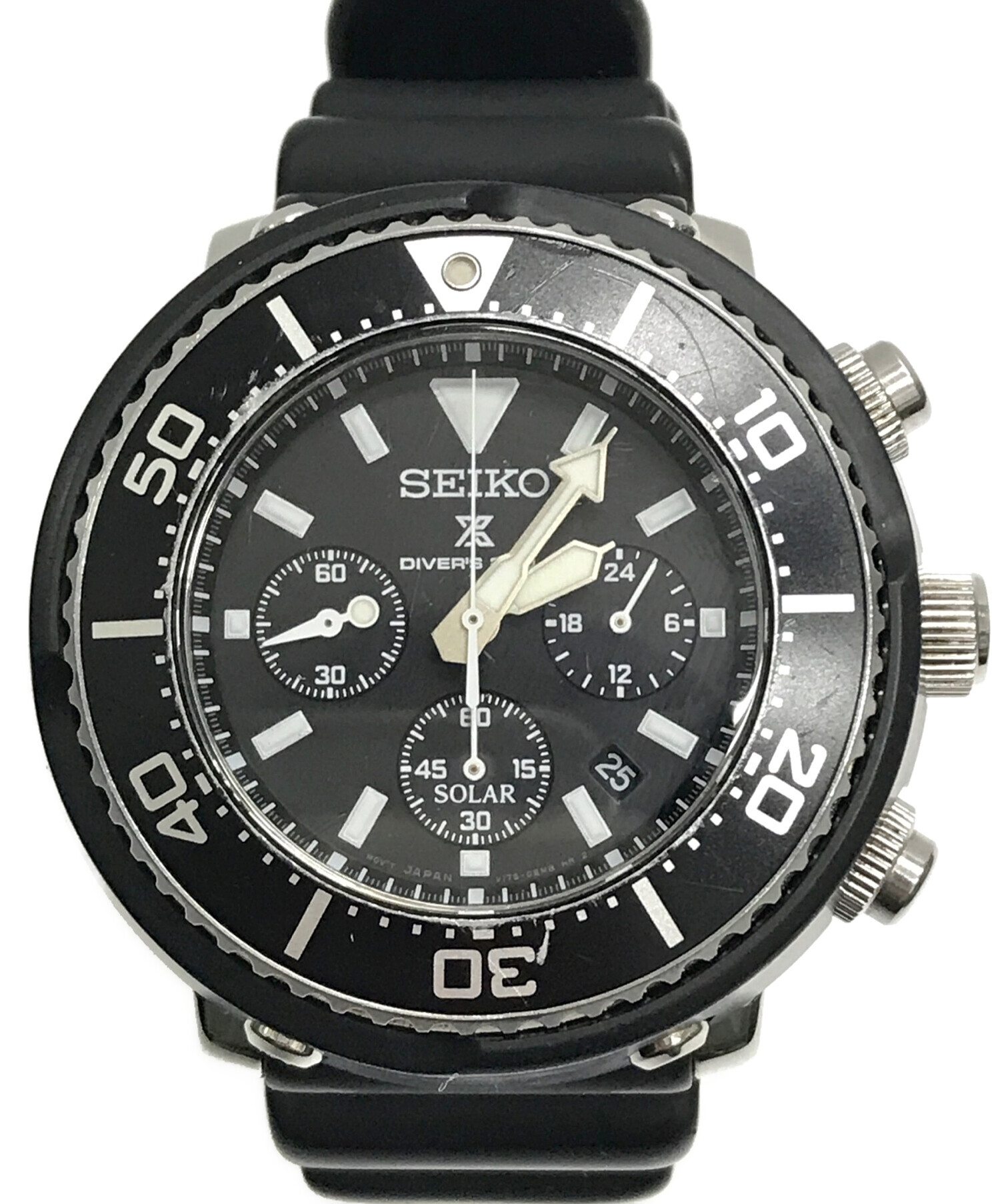 中古・古着通販】SEIKO (セイコー) クロノグラフ ブラック｜ブランド 