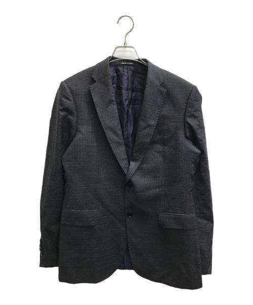 【中古】未使用品 エンポリオアルマーニ EMPORIO ARMANI テーラードジャケット 柄 2B 背抜き ヘリンボーン柄 紺  52 中古・古着通販】EMPORIO ARMANI (エンポリオアルマーニ) M LINE