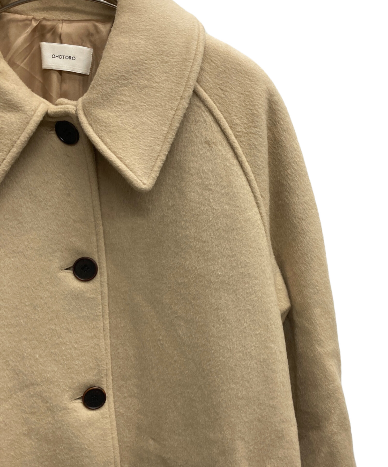 中古・古着通販】OHOTORO (オオトロ) Margarine Flared Coat ベージュ