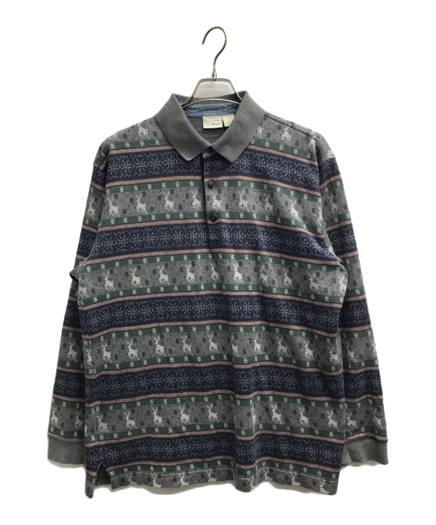 中古・古着通販】L.L.Bean (エルエルビーン) ポロシャツ グレー サイズ 
