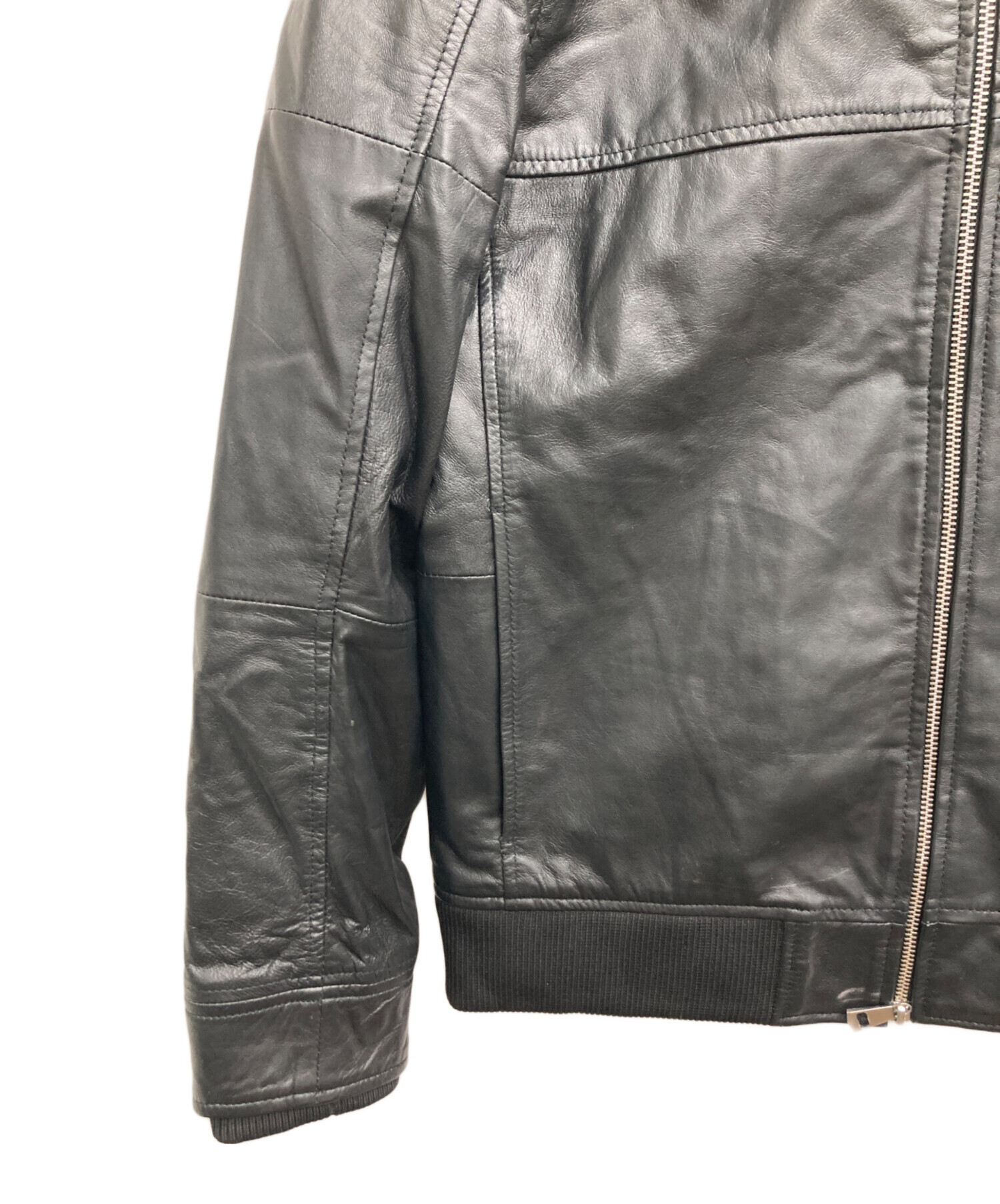 中古・古着通販】AKM (エーケーエム) シングルライダースジャケット 