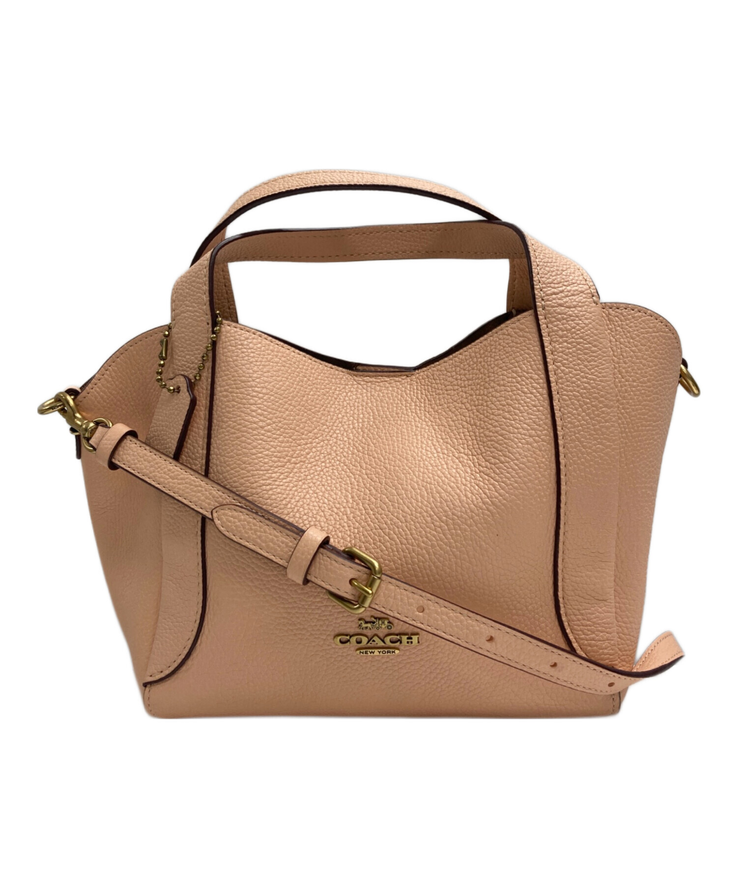 COACH ハドリー ホーボー 21 ハンドバッグ 2way ピンクベージュ 中古・古着通販】COACH (コーチ) ハドリー ホーボー 21 ベージュ