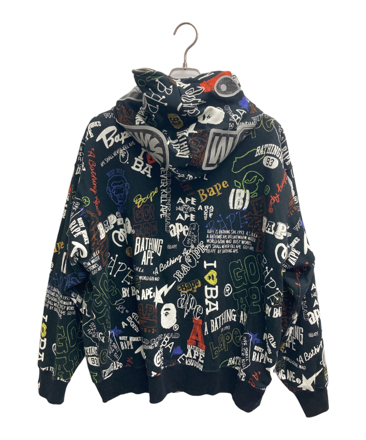 【希少】APE  PATTERN ZIP SWEAT SHIRT L 中古・古着通販】A BATHING APE (ア ベイシング エイプ) Hand Drawn