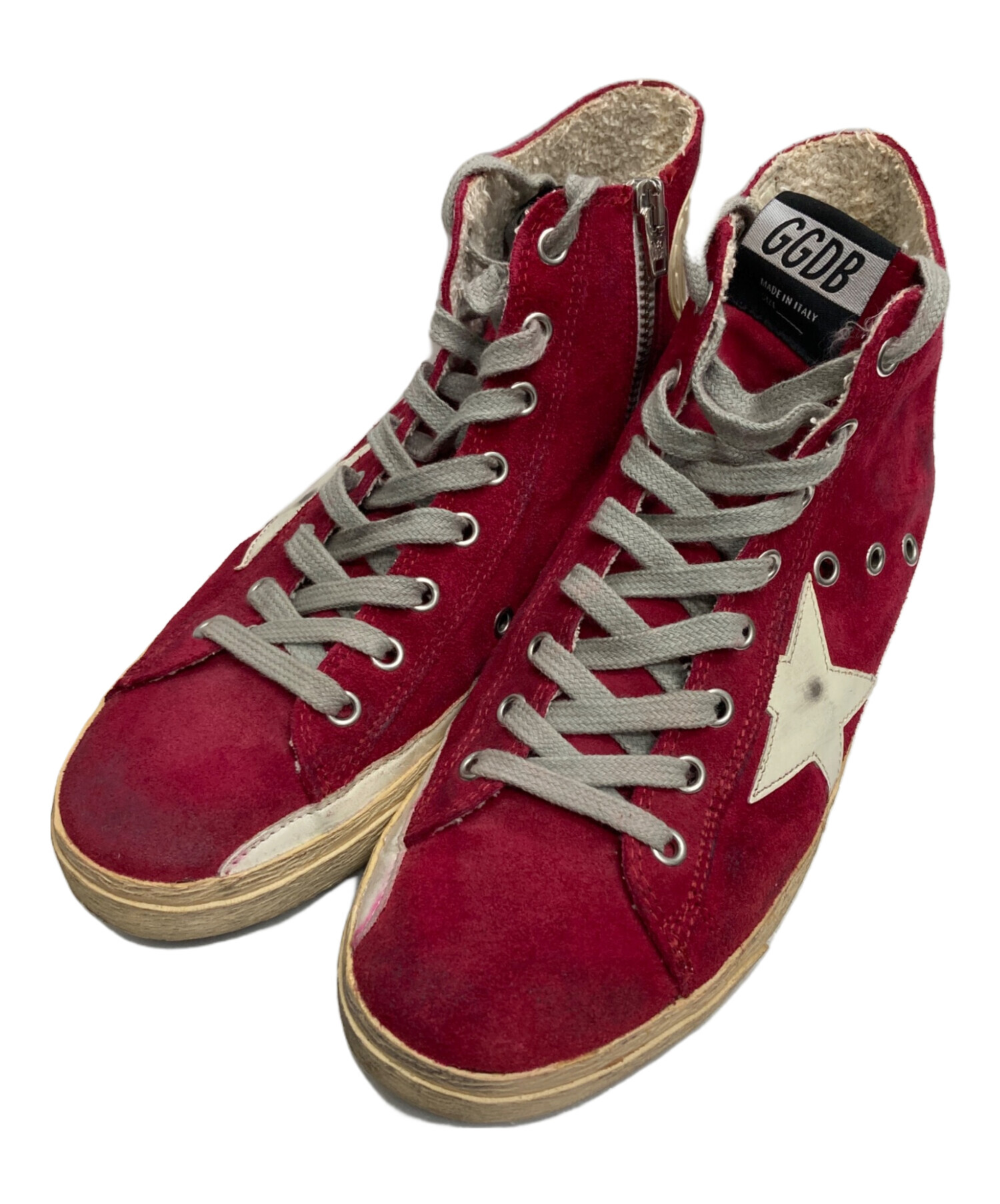 GOLDEN  レッド ハイカットスニーカー 中古・古着通販】GOLDEN GOOSE (ゴールデングース) ハイカット