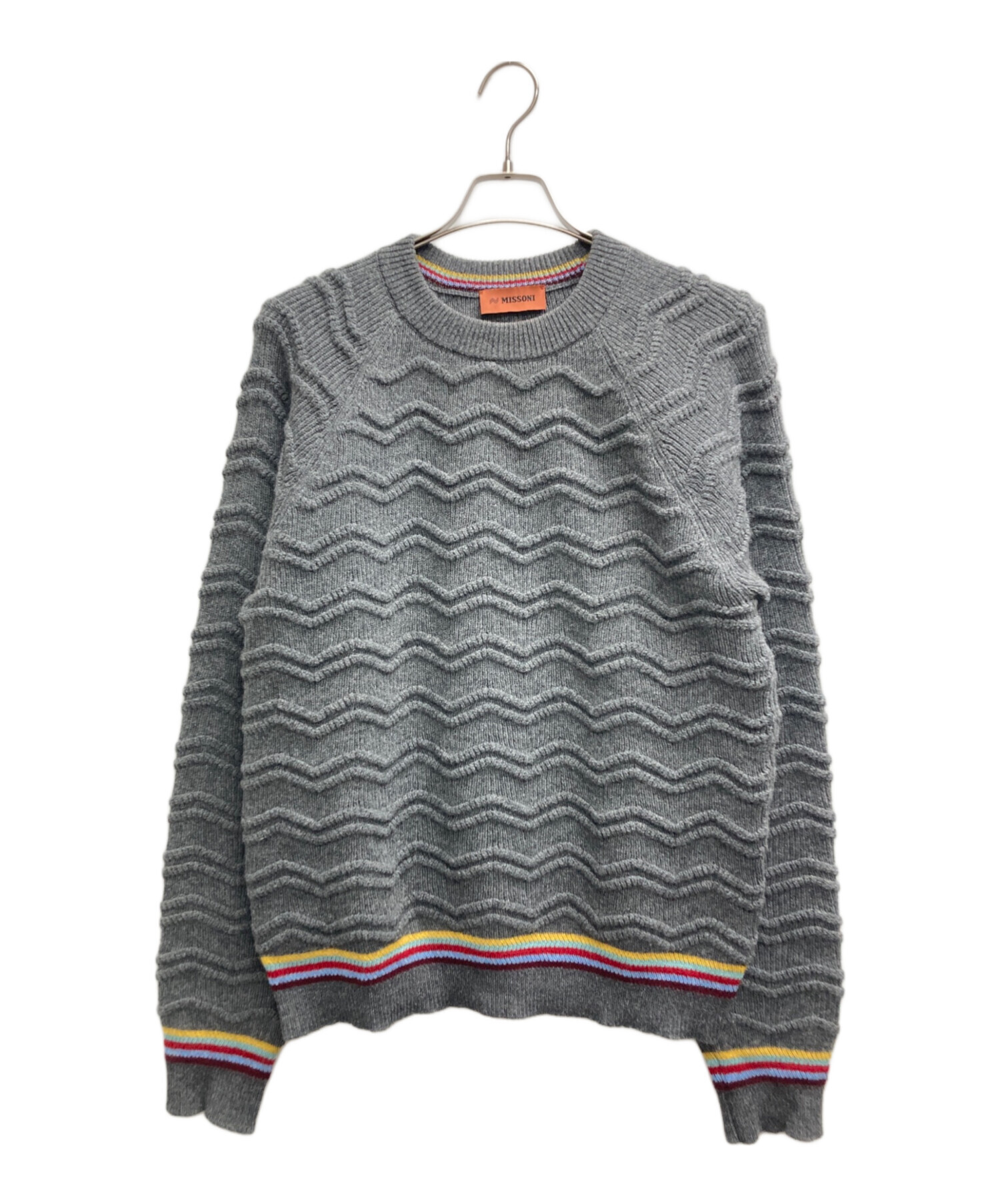 中古・古着通販】MISSONI (ミッソーニ) 3Dニット グレー サイズ:48
