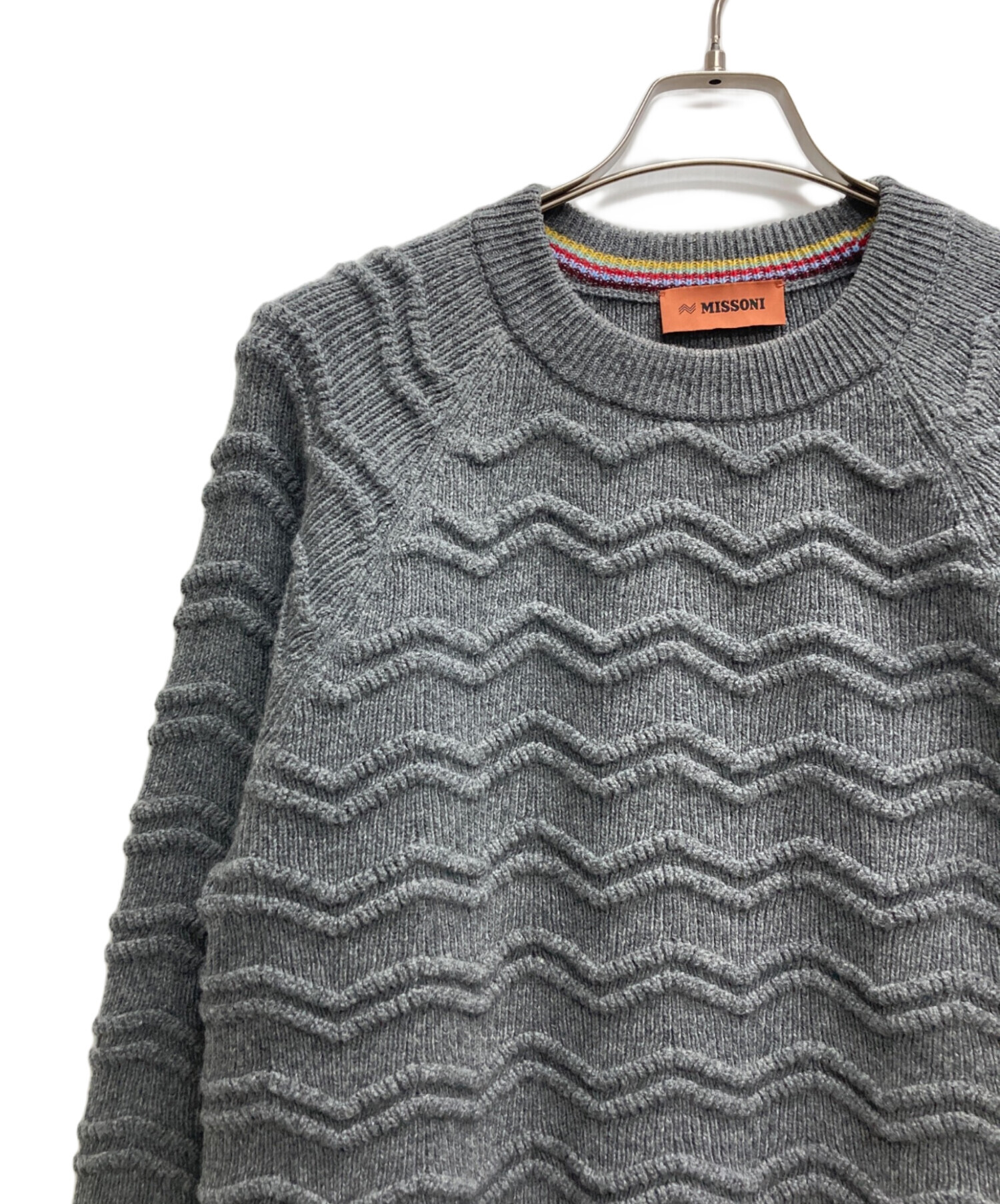 中古・古着通販】MISSONI (ミッソーニ) 3Dニット グレー サイズ:48