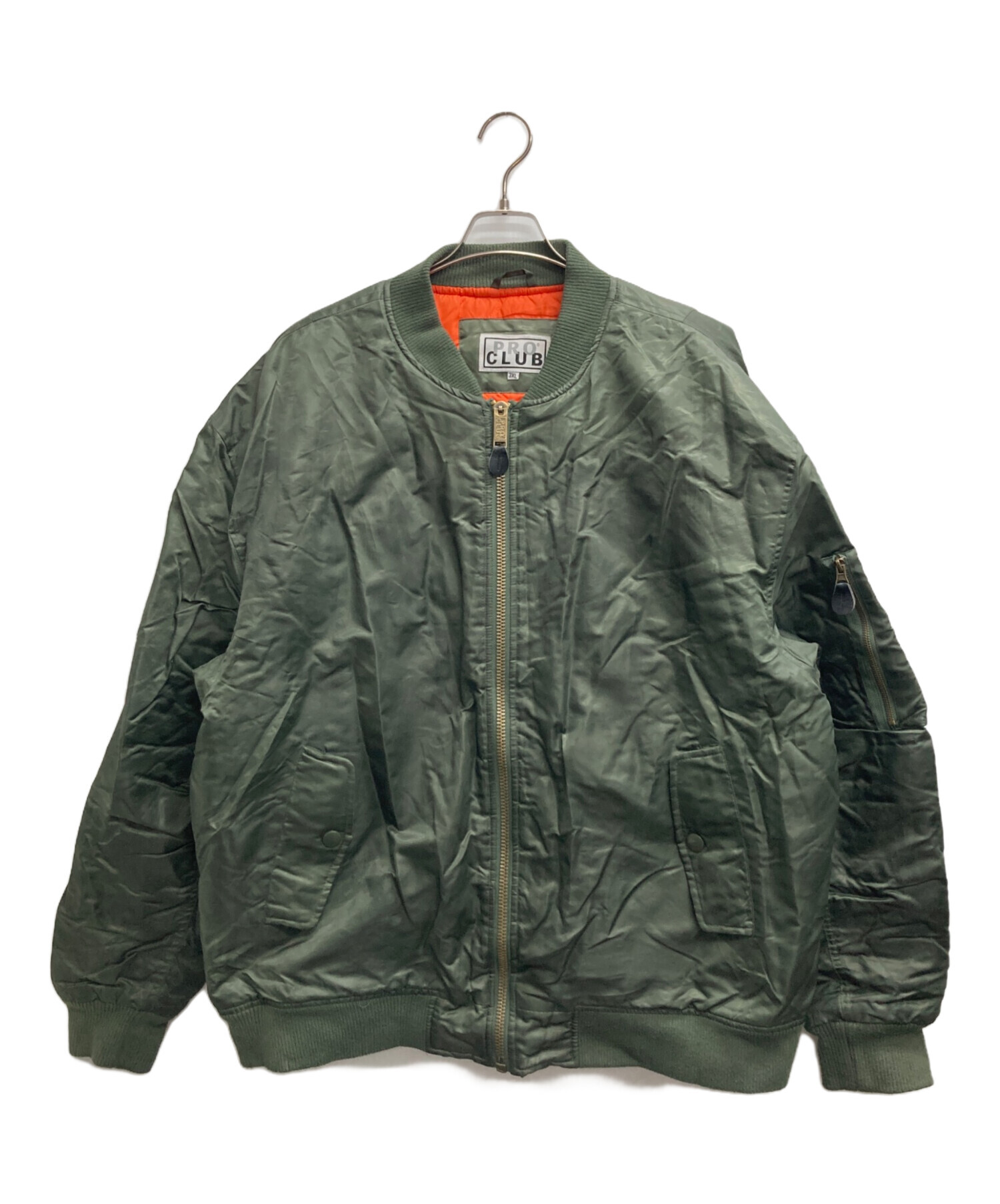 中古・古着通販】PROCLUB (プロクラブ) MA-1ジャケット カーキ サイズ 