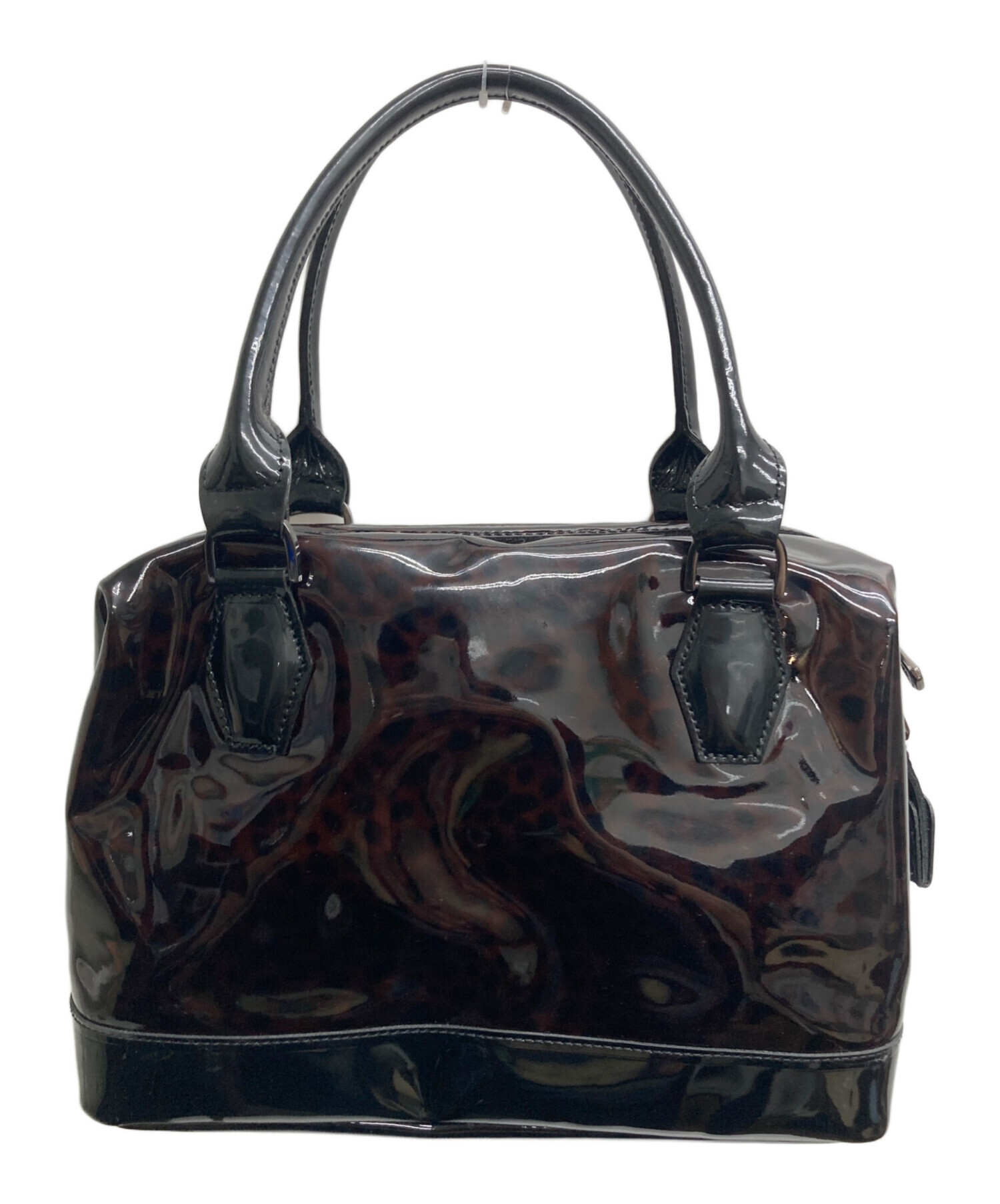 中古・古着通販】LONGCHAMP (ロンシャン) エナメルハンドバッグ 