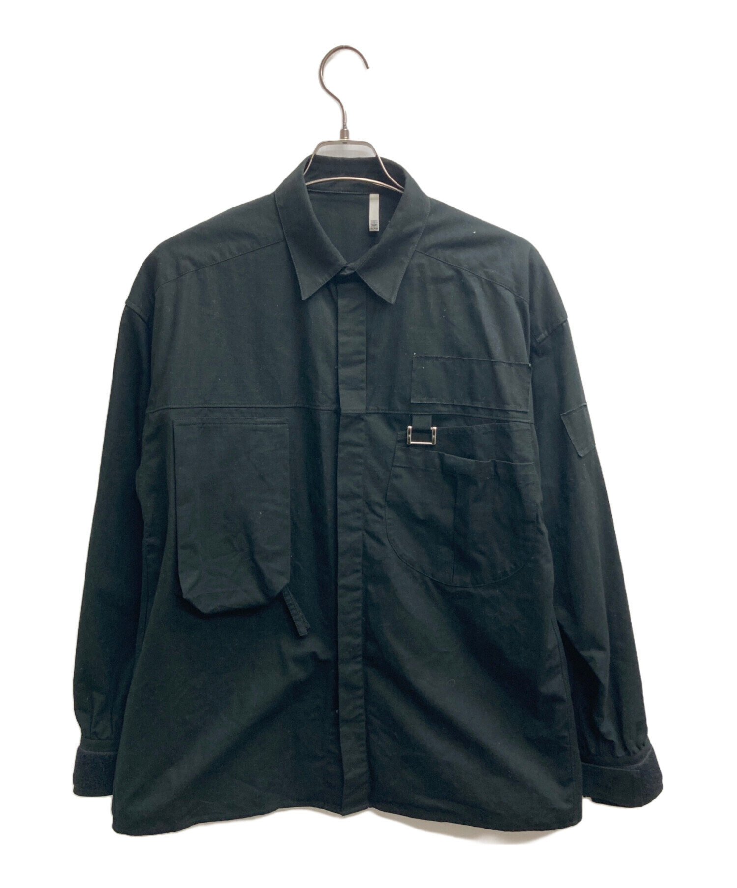 中古・古着通販】HUMIS (ヒューミス) ミリタリーシャツ ブラック 