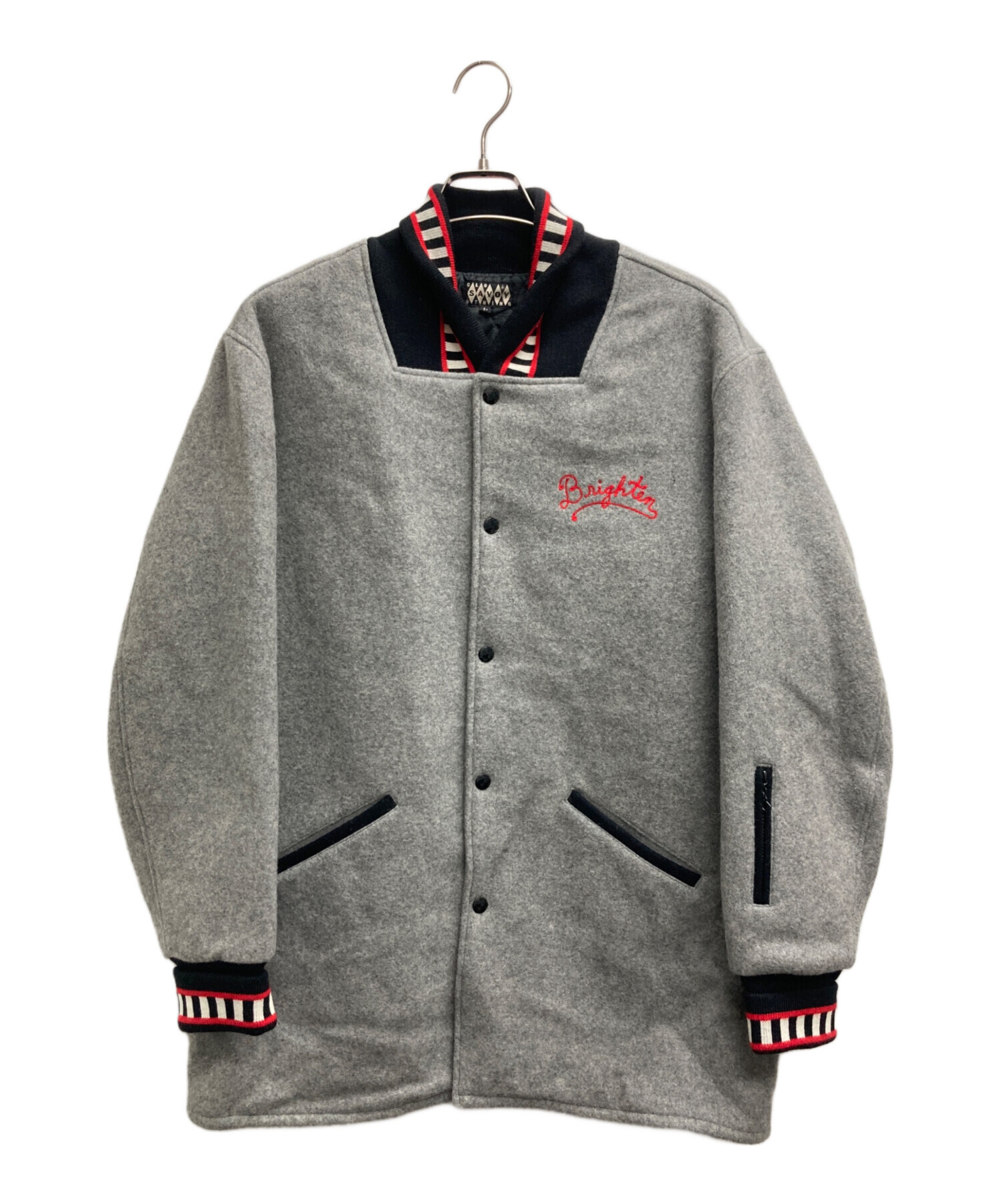 SAVOY グレー ジャケット 中古・古着通販】SAVOY (サボイ) ウールジャケット グレー サイズ:L